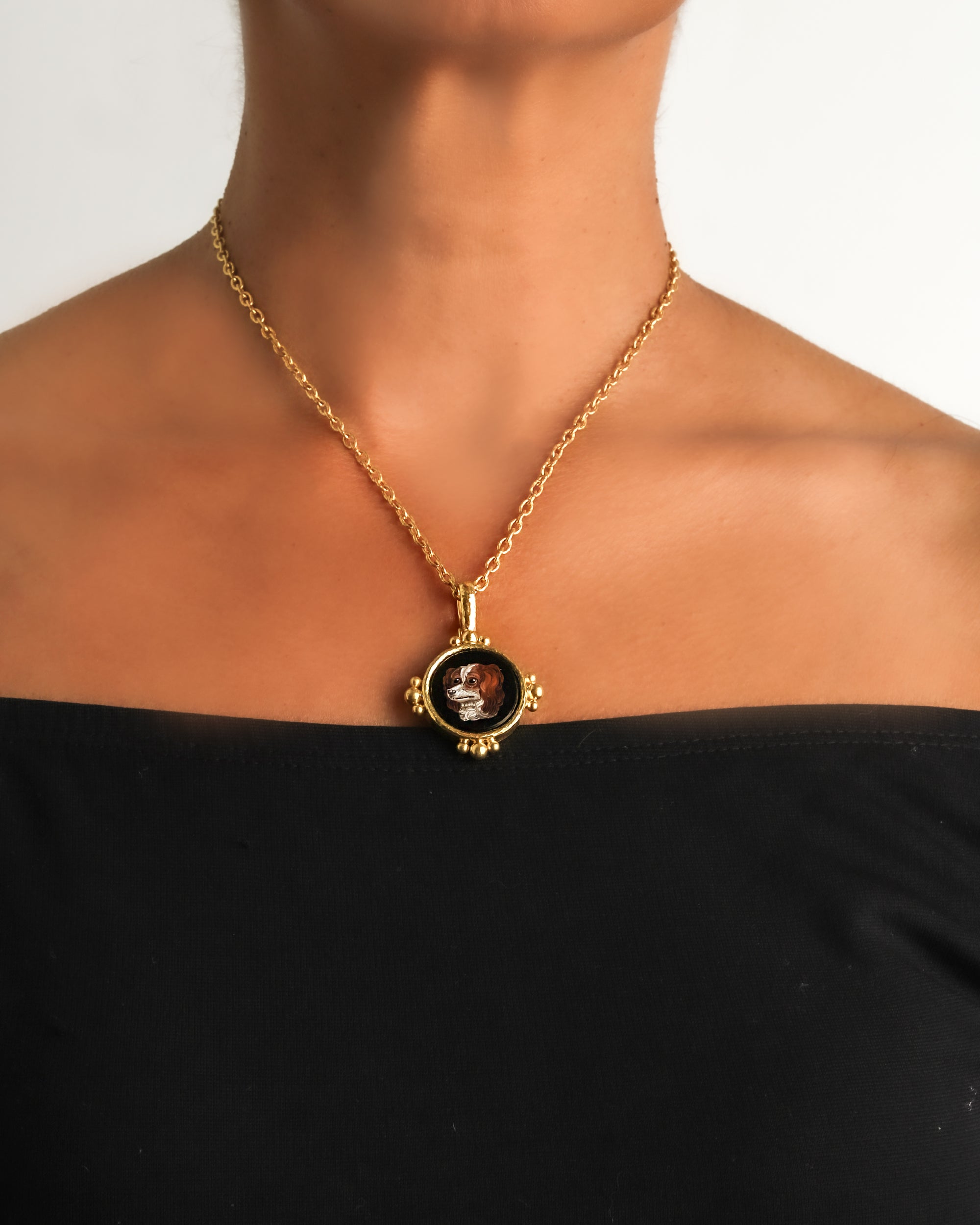 19th century antique micromosaic pendant