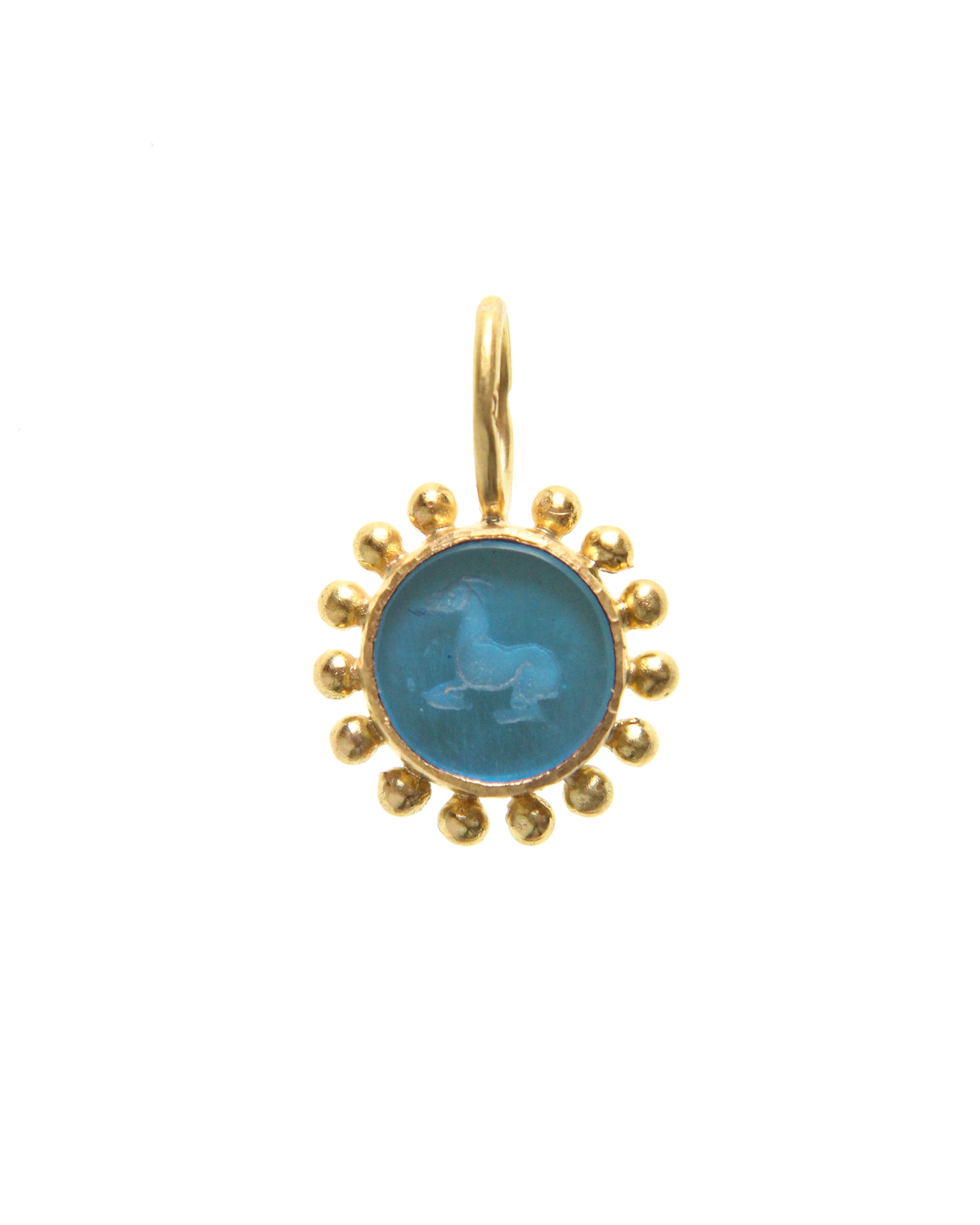 Peacock 'Tiny Horse' Pendant with Jump Ring