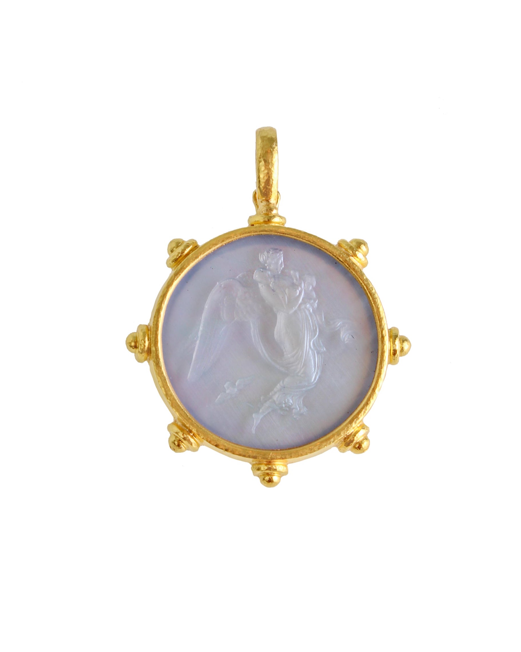 Cerulean 'Angel with Child' Pendant