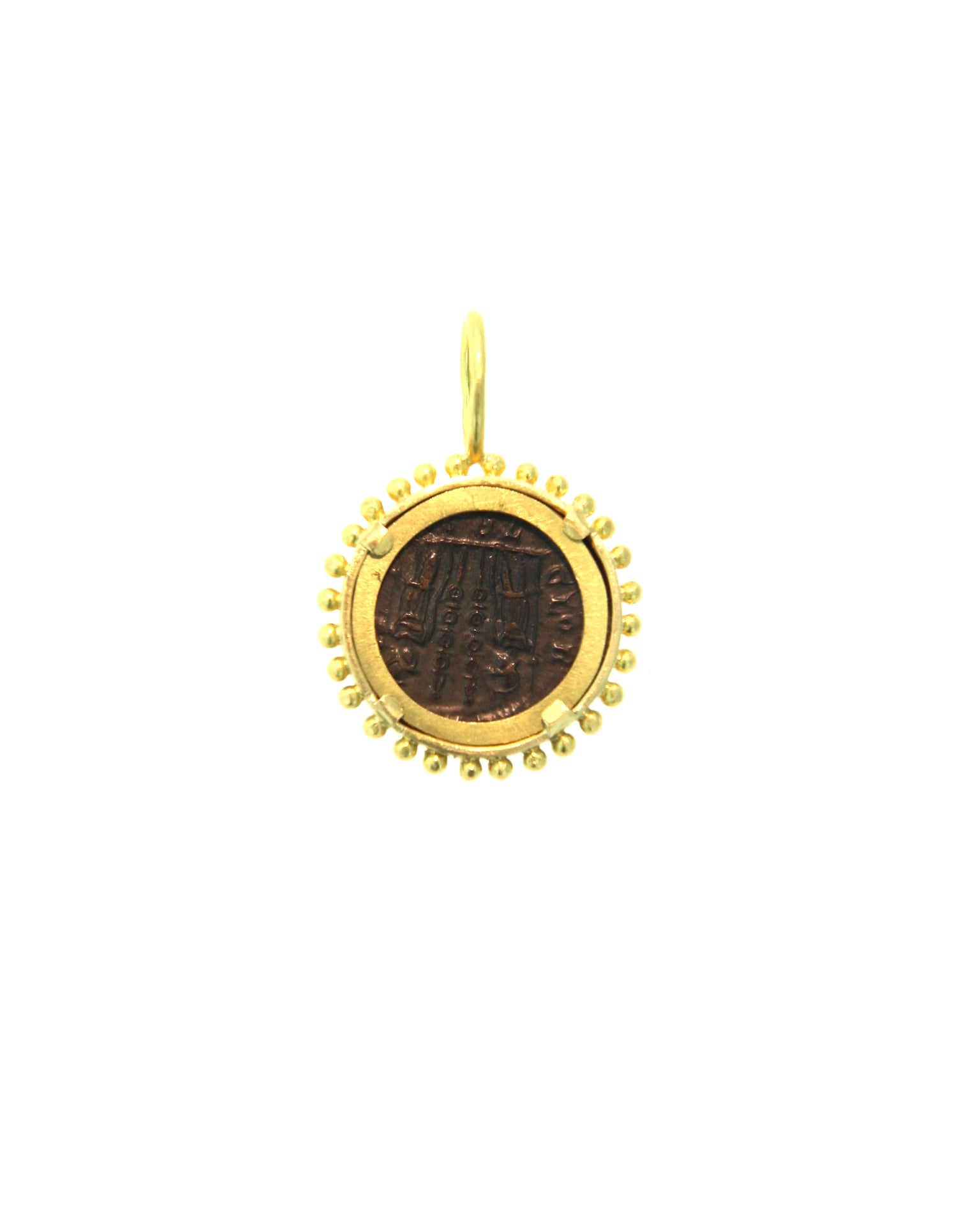 Ancient Bronze Coin Pendant