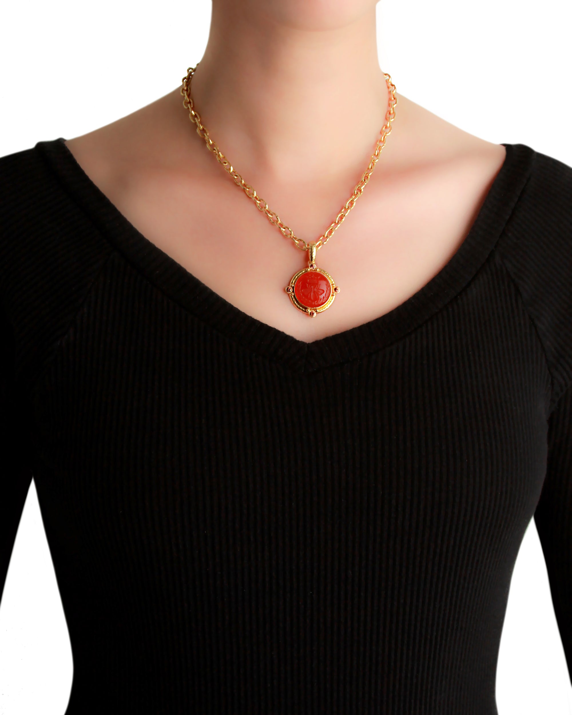 Carnelian 'Queen Bee' Pendant