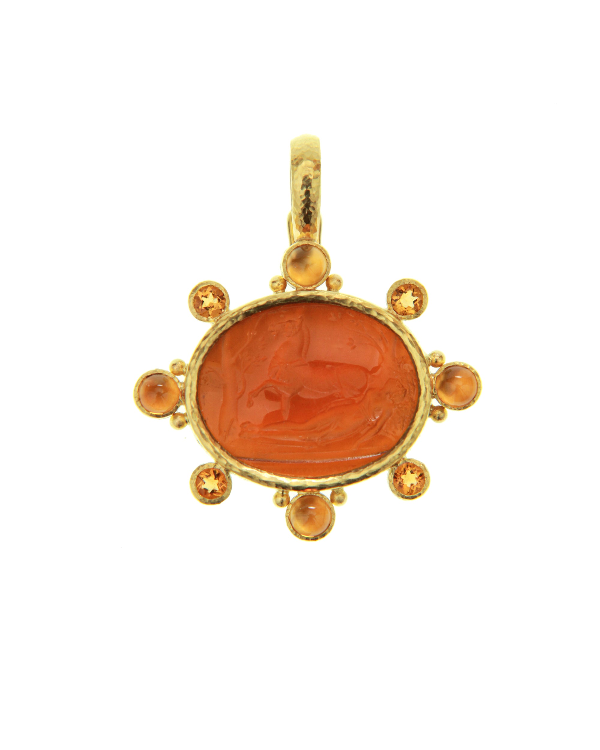 Amber 'Horse with Sleeping Maiden' Pendant