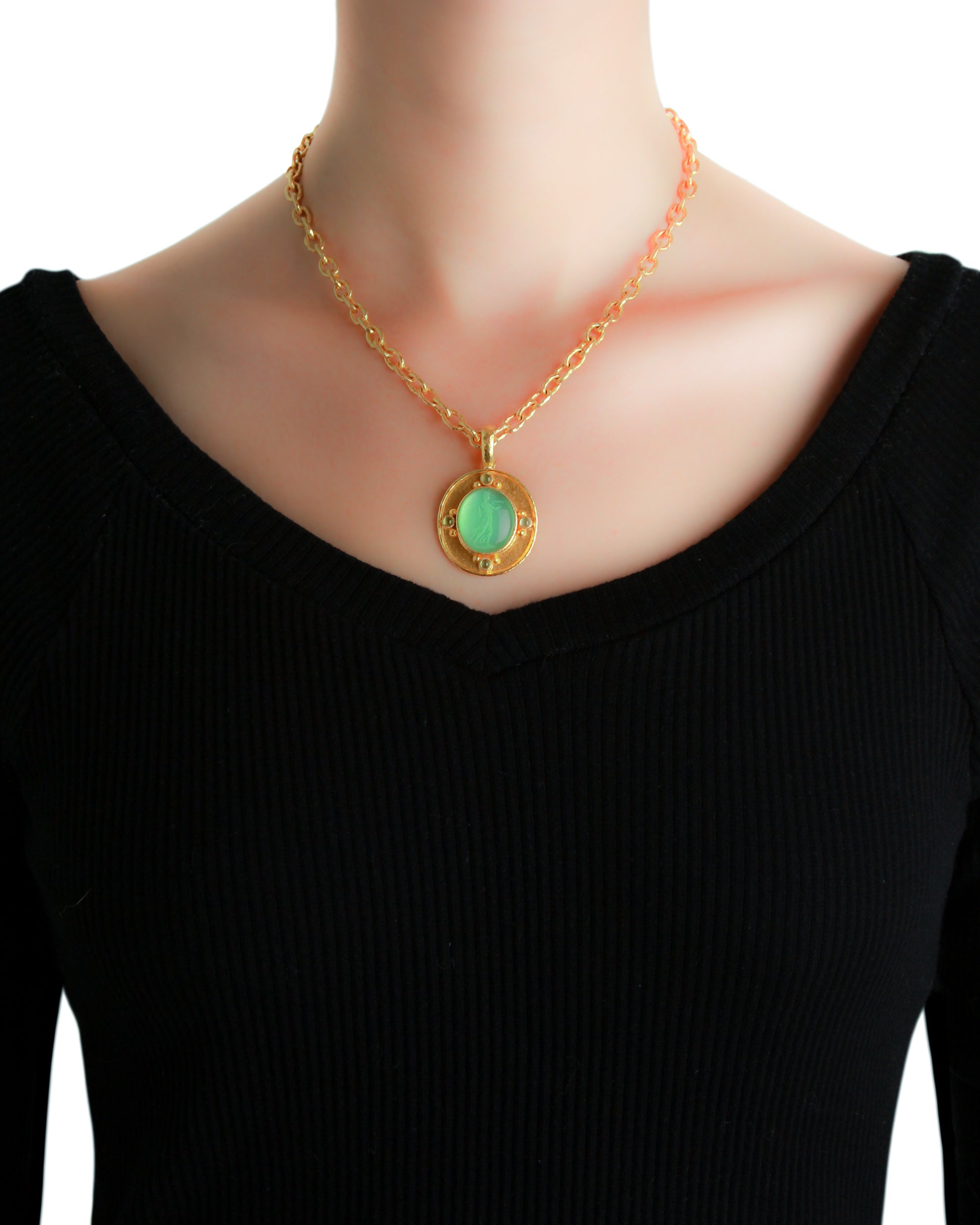 Crystal 'Cabochon Temple Dancer'  Pendant