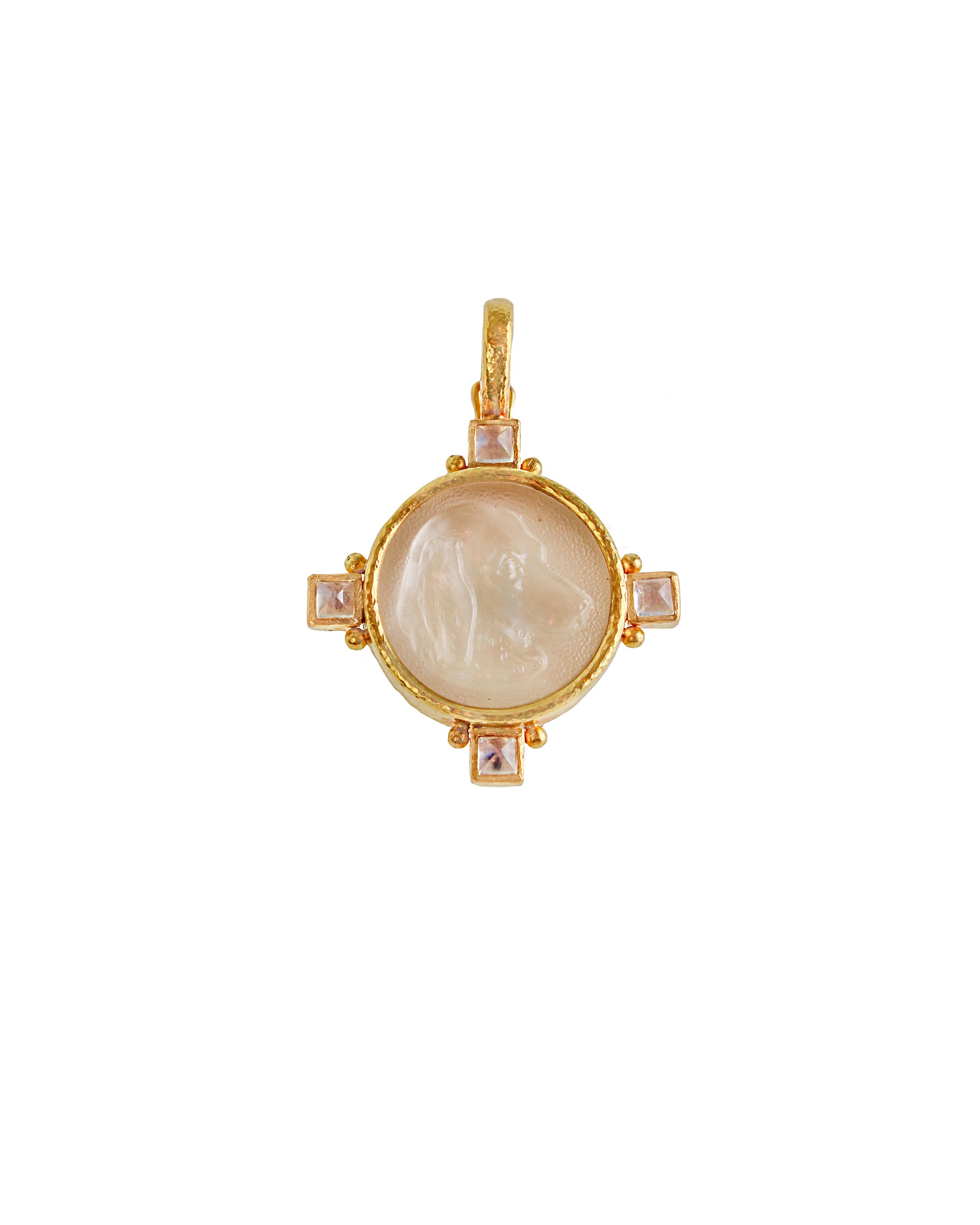 Crystal 'Hound Head' Pendant