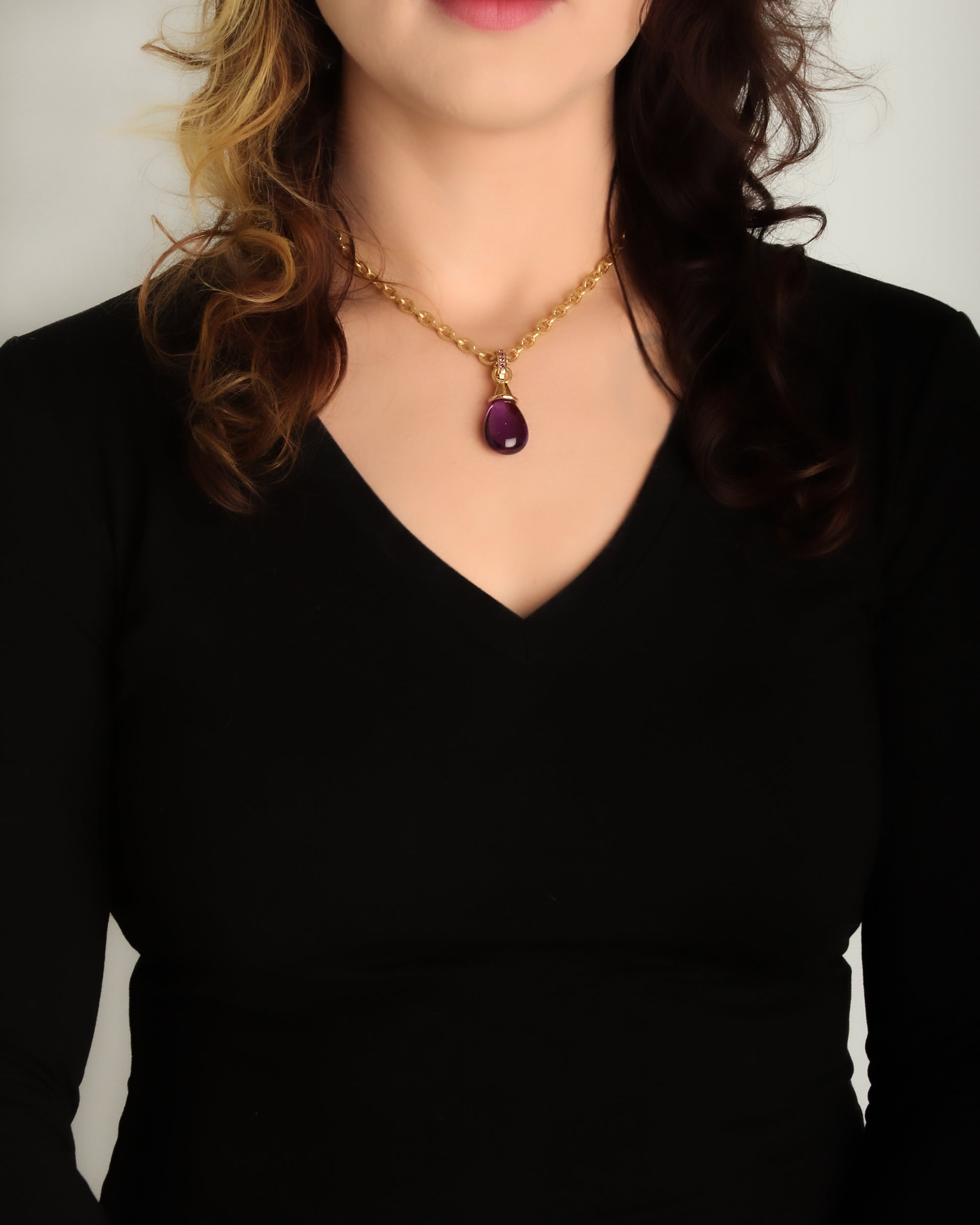 Amethyst Drop Pendant
