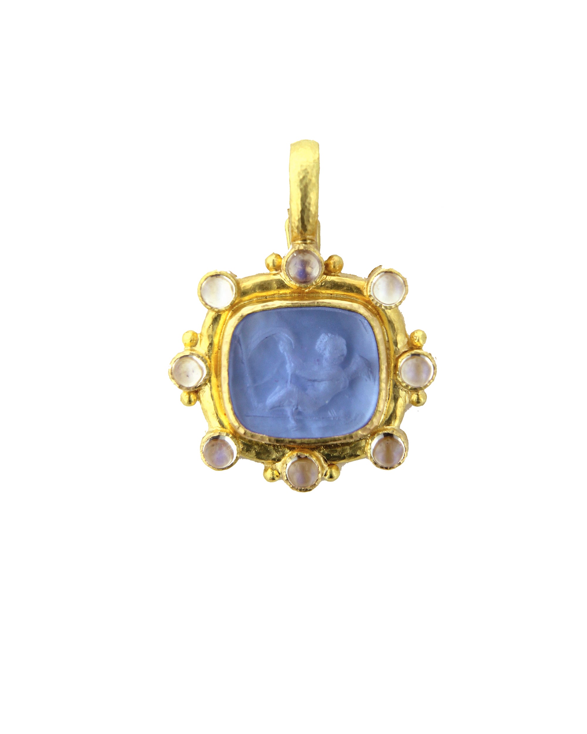 Cerulean 'Cherub with Sail' Pendant