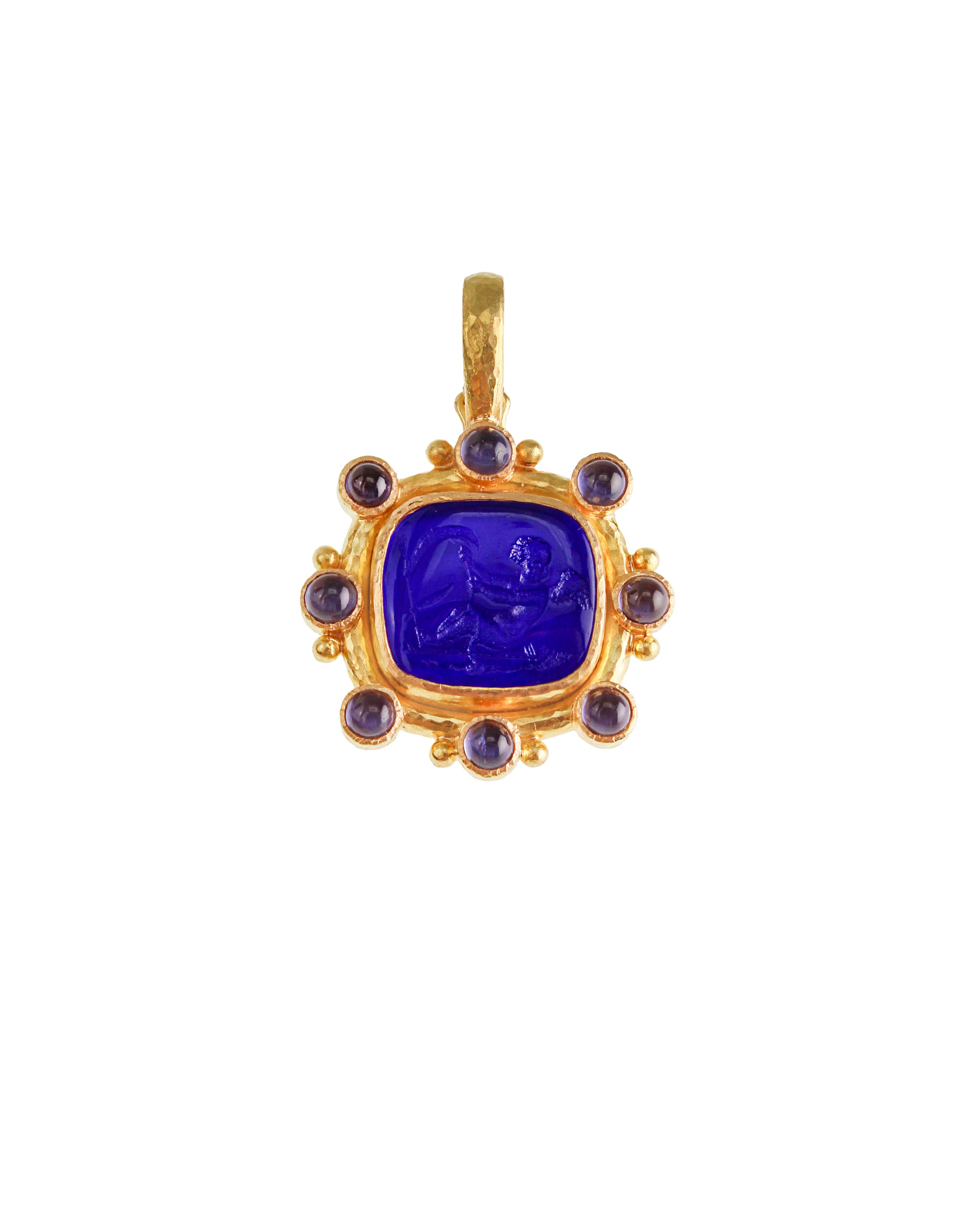 Cobalt 'Cherub with Sail' Pendant