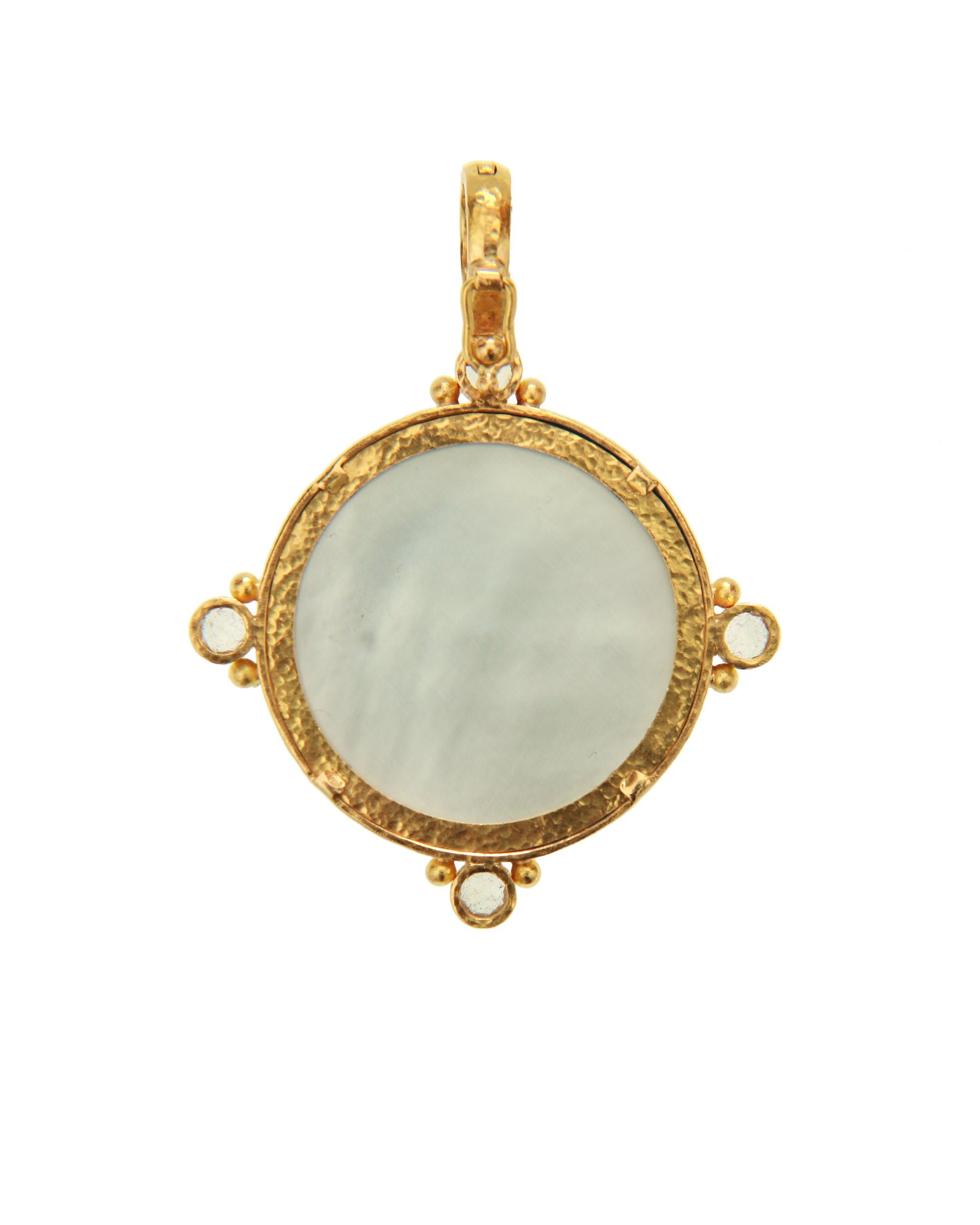 Crystal 'Round Hound Profile' Pendant