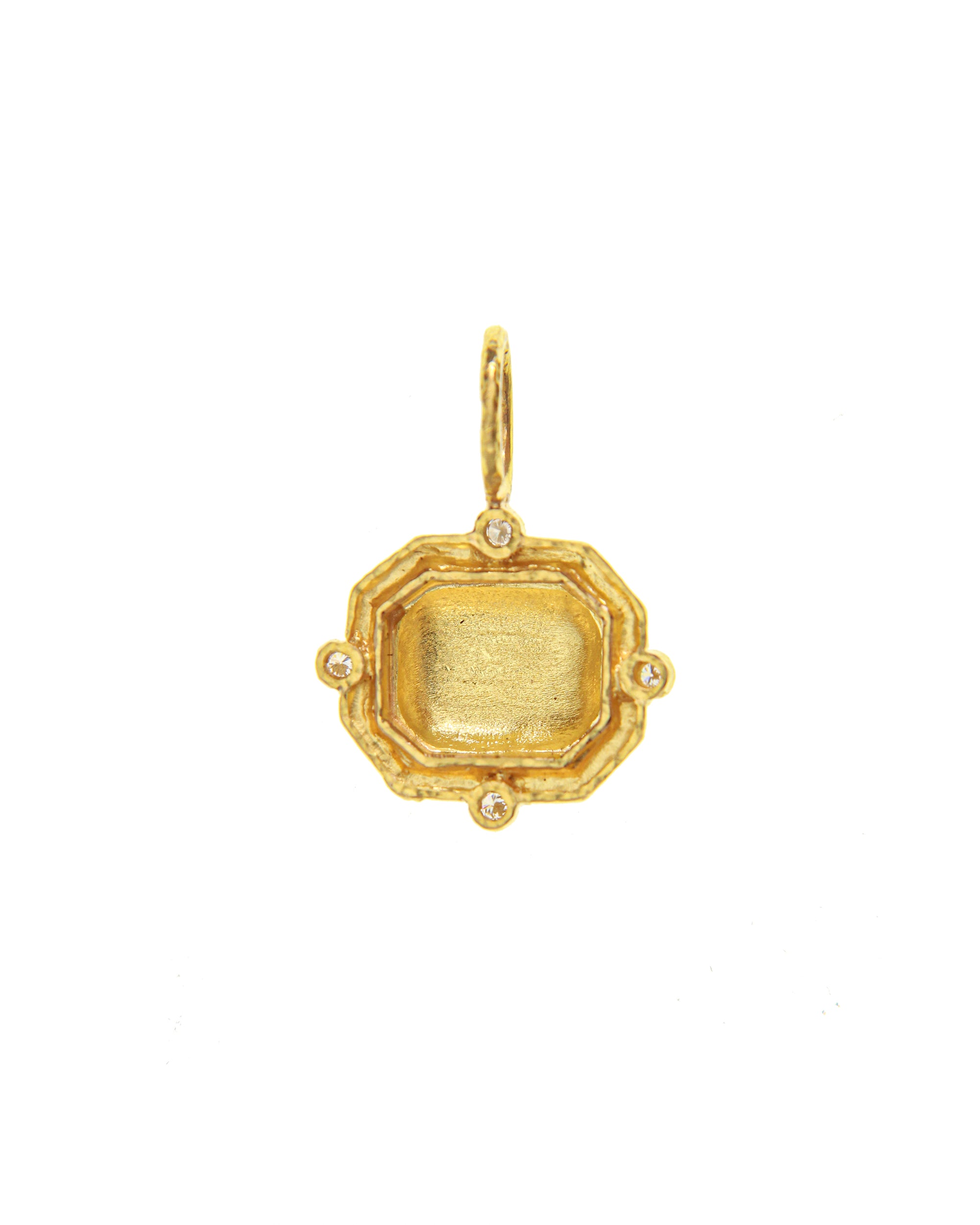 Gold 'Octagonal Horse' Pendant with Jump Ring
