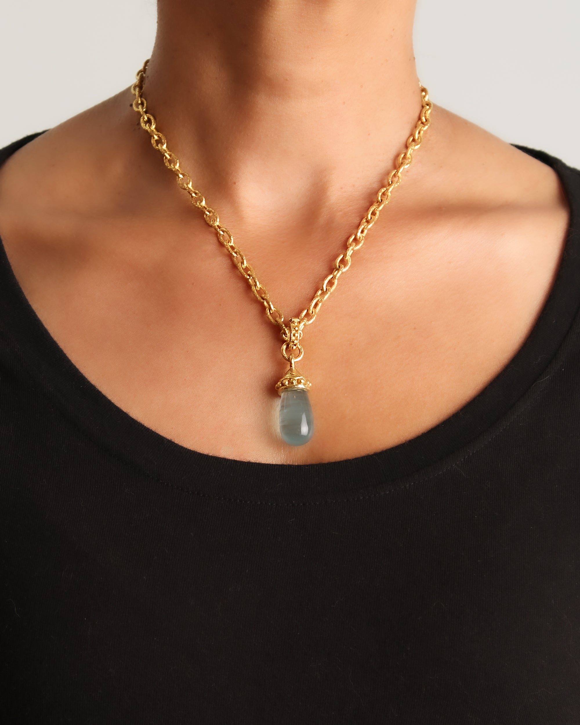 Aquamarine Drop Pendant