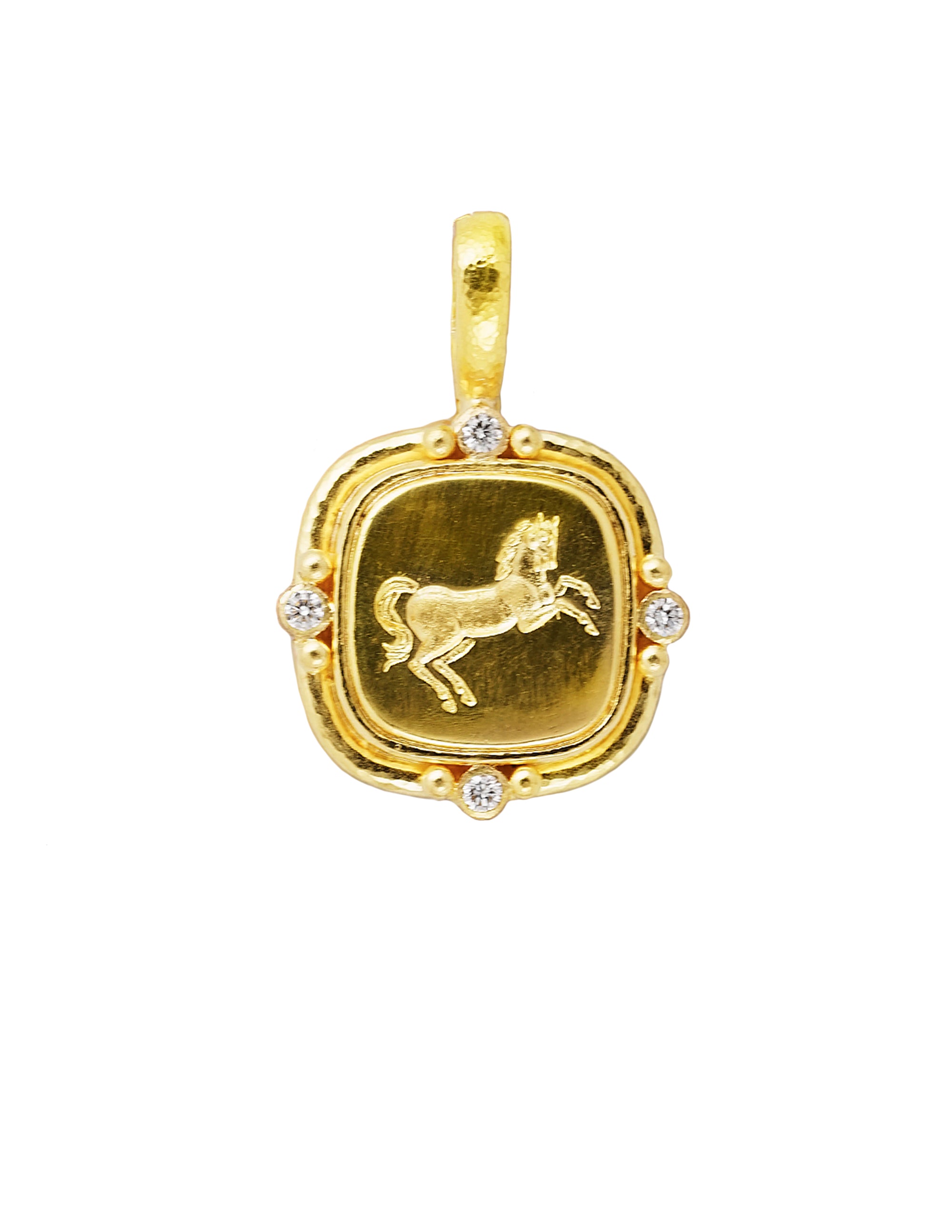 Gold and Diamond 'Rearing Horse' Pendant