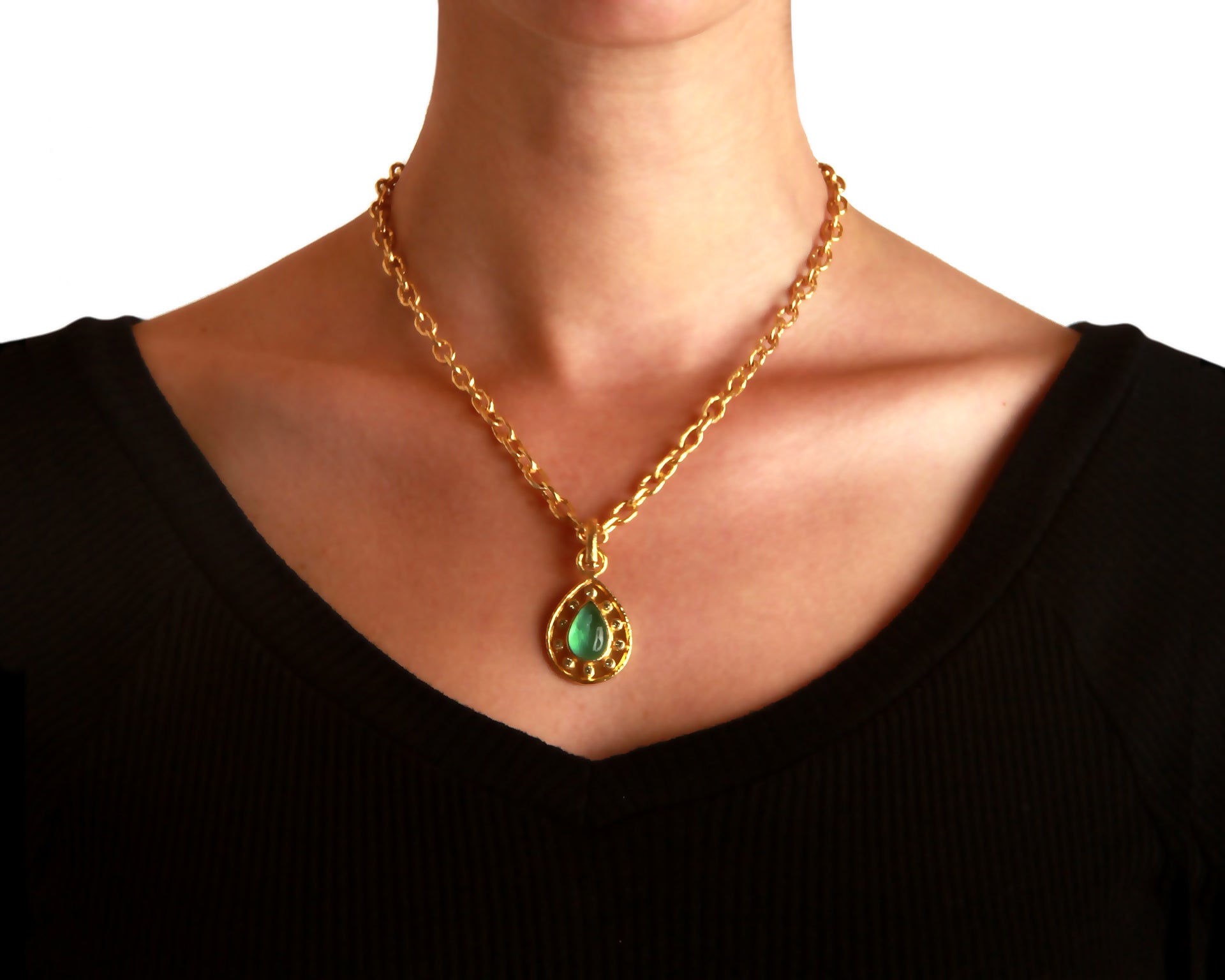 Crystal 'Small Pear Shape' Pendant