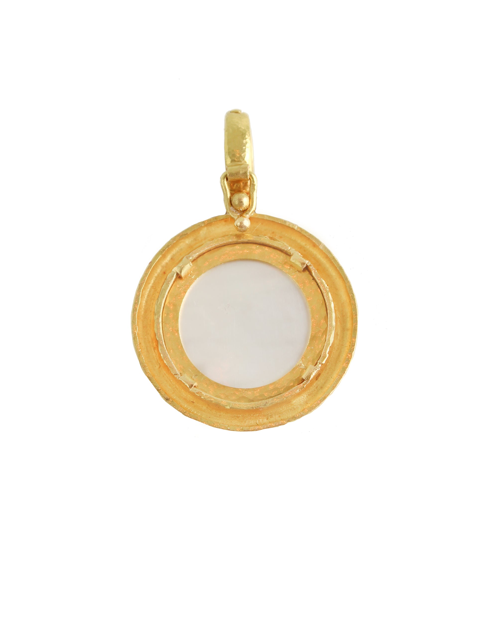 Antique Painted Enamel 'Dog' Pendant