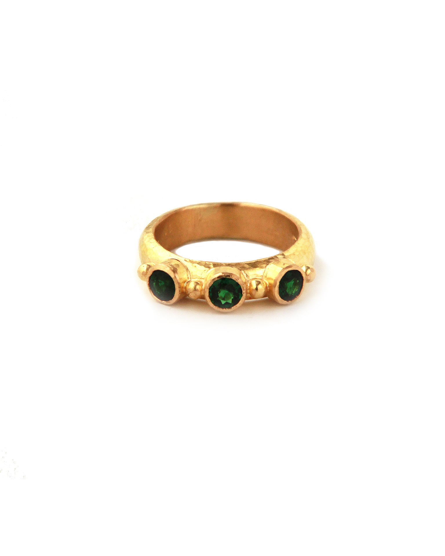 Round Tsavorite Stack Ring