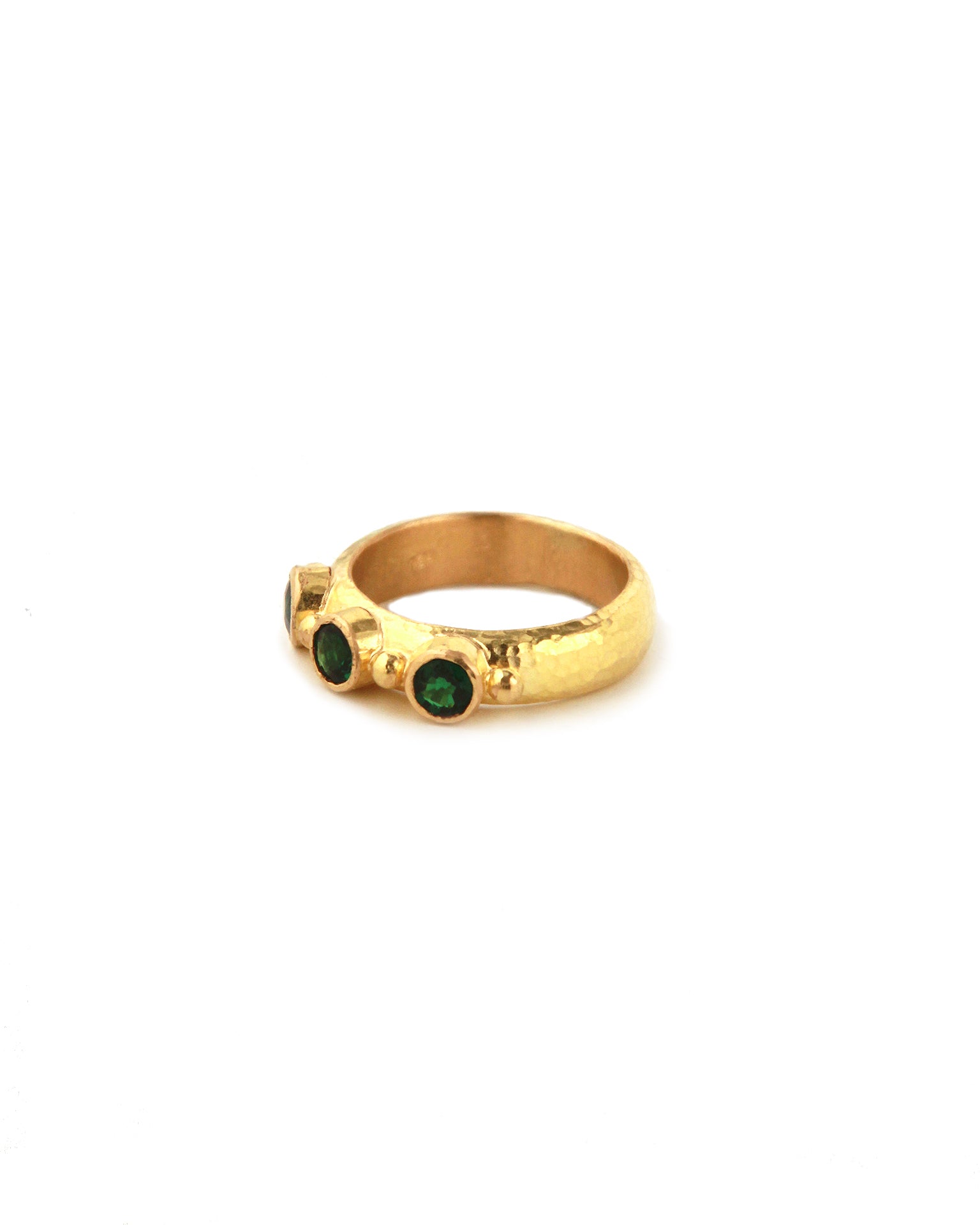 Round Tsavorite Stack Ring
