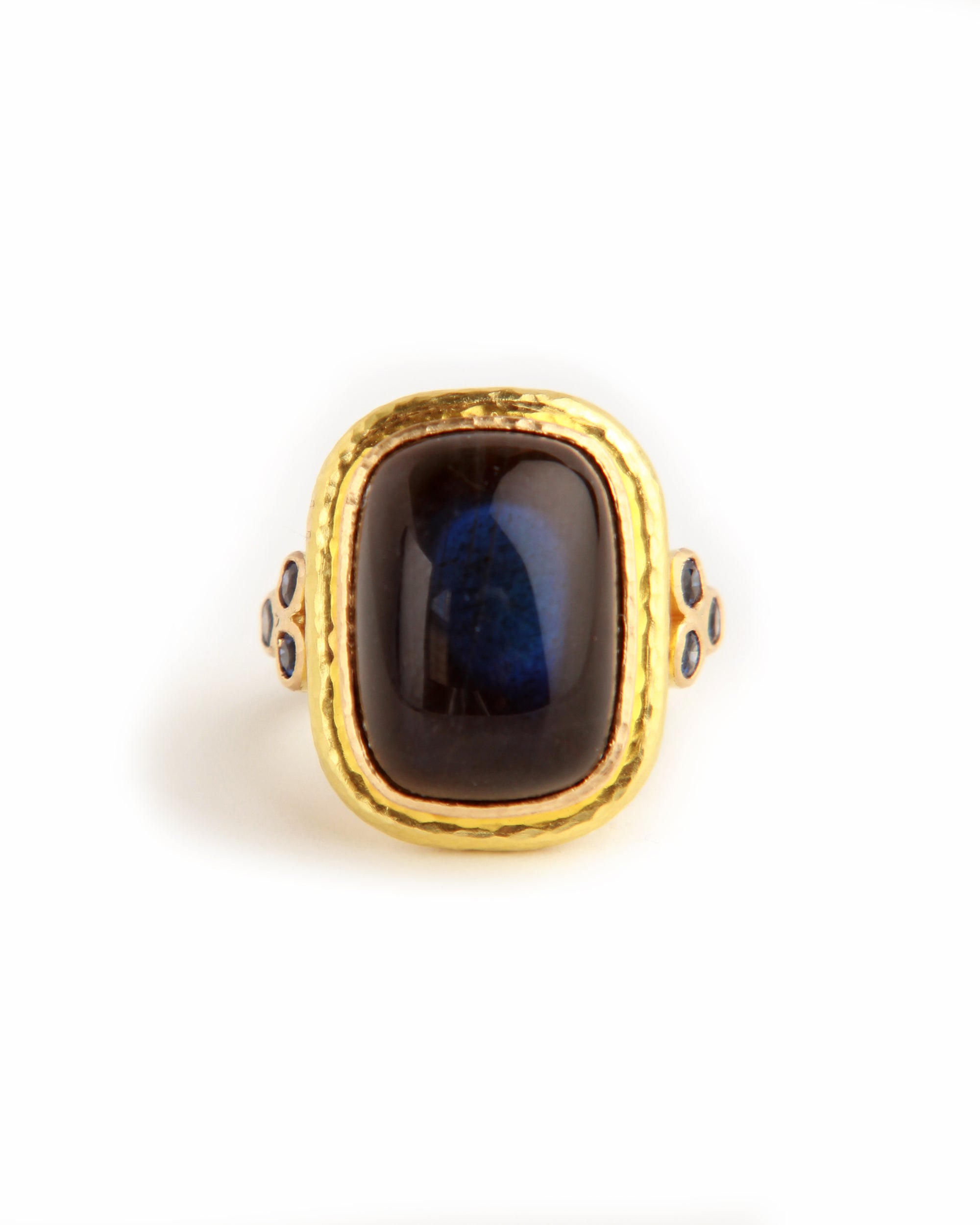 Labradorite and Blue Sapphire Ring