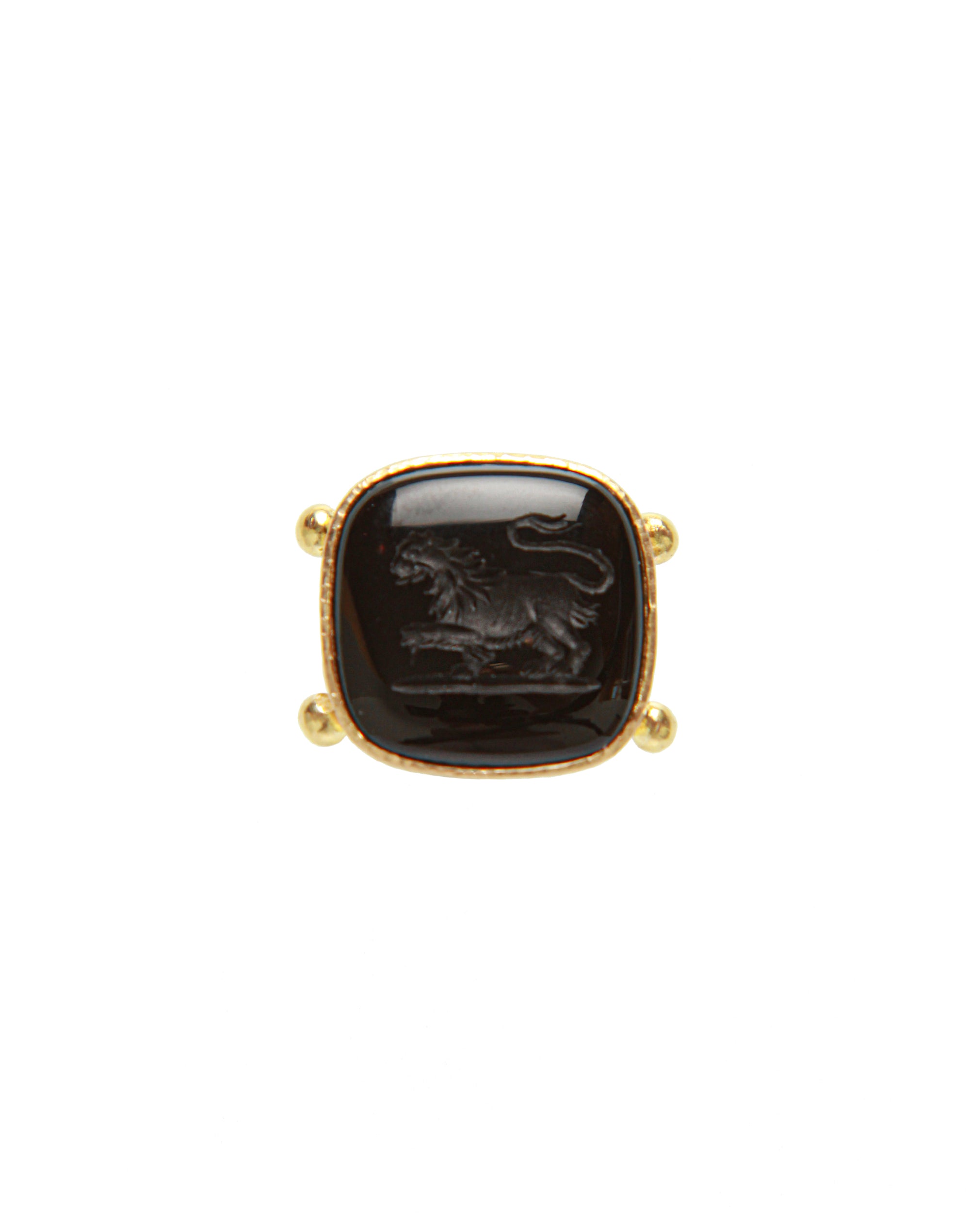 Onyx 'Lion' Ring
