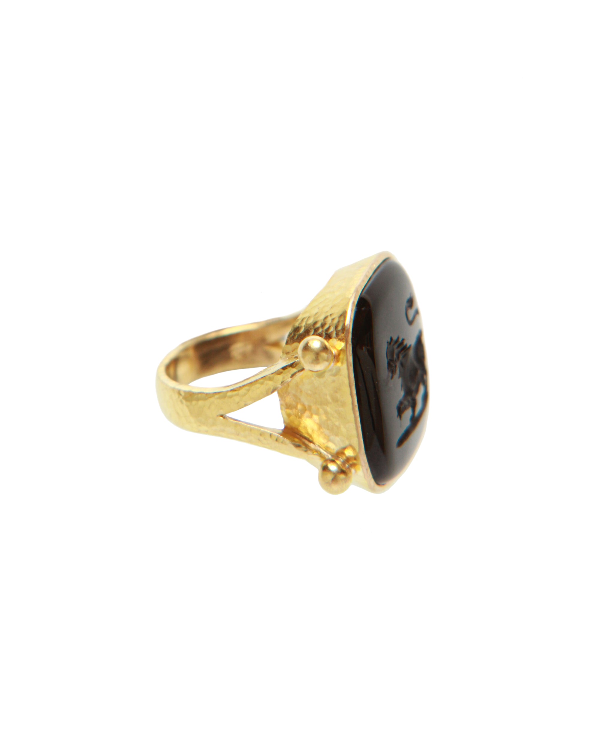 Onyx 'Lion' Ring