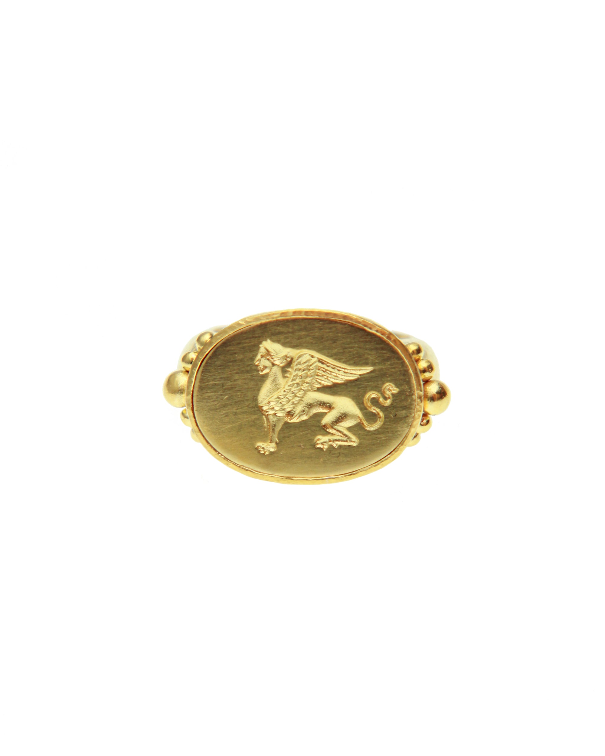 Gold 'Etruscan Sphinx' Ring