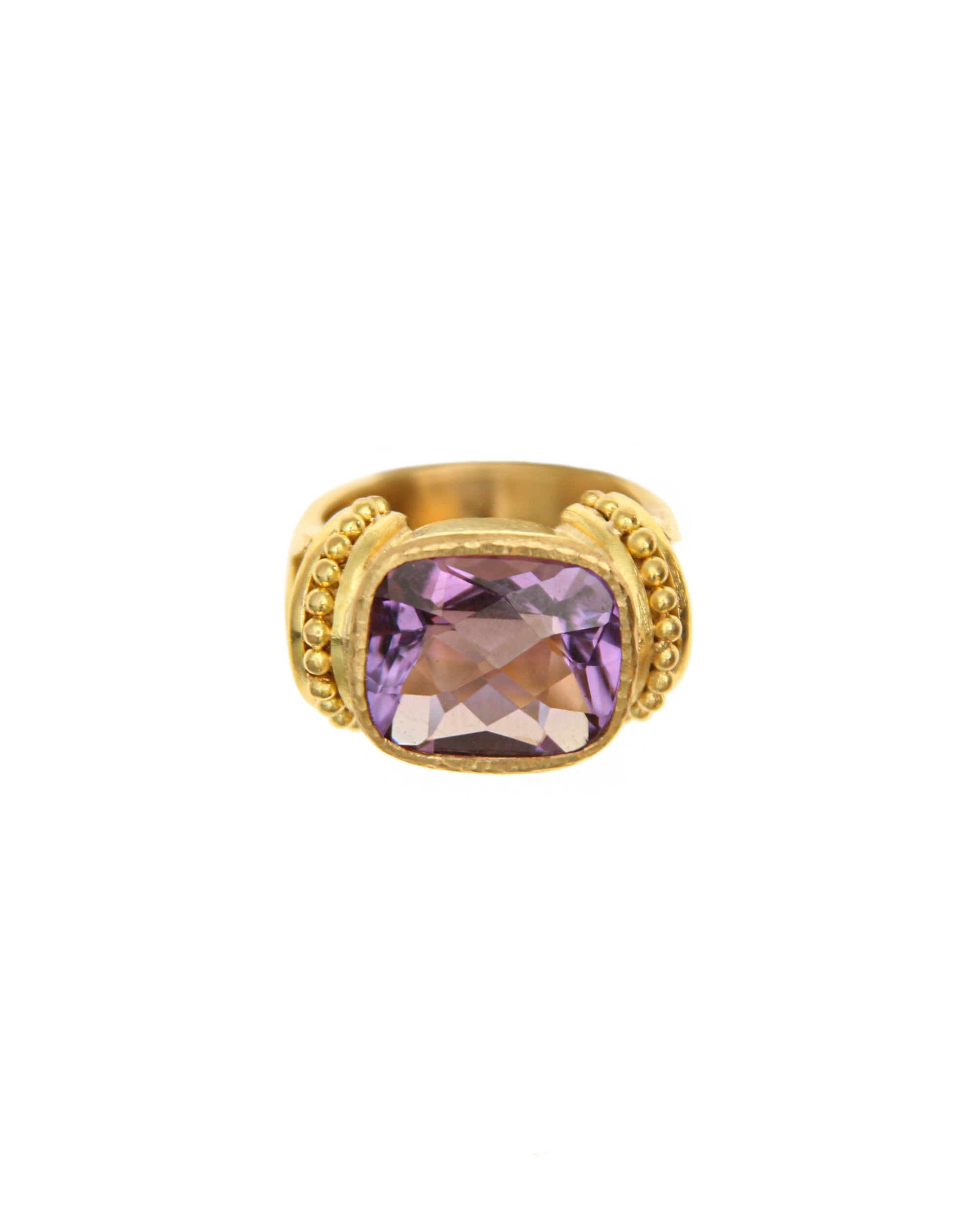 Faceted Amethyst Ring