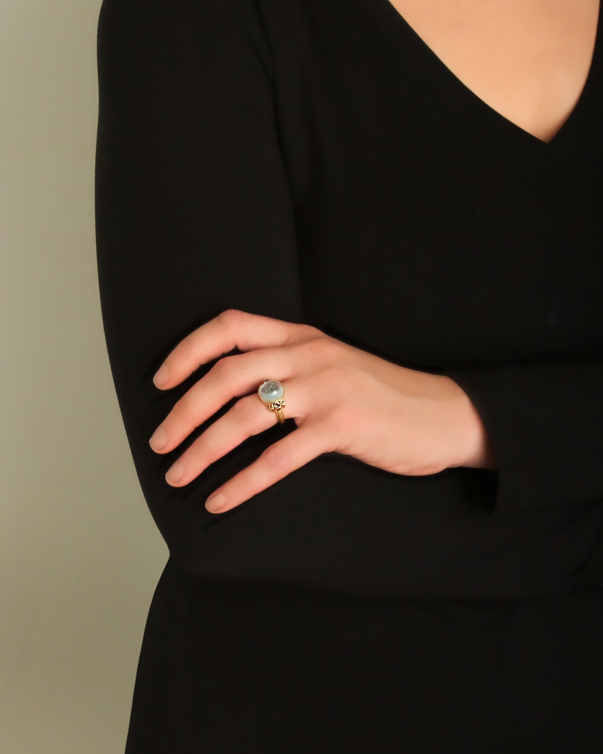 Aquamarine and Blue Zircon Ring
