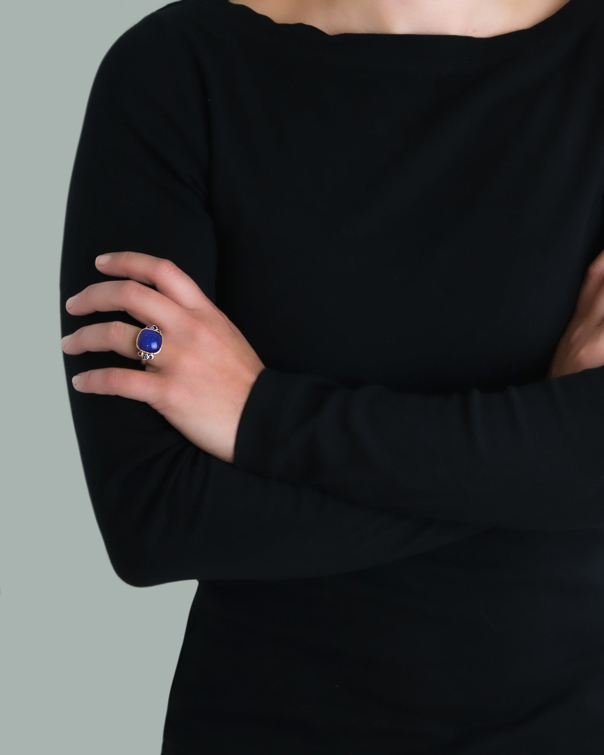 Lapis and Blue Sapphire Ring