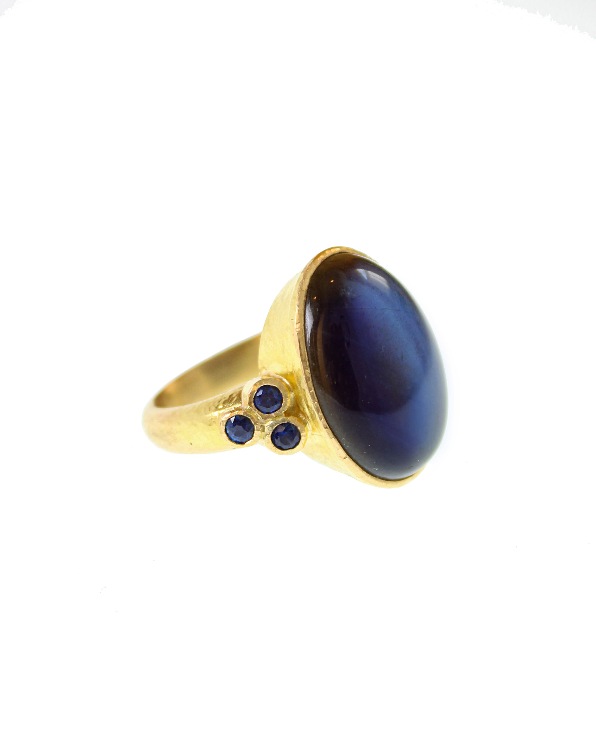Labradorite and Blue Sapphire Ring