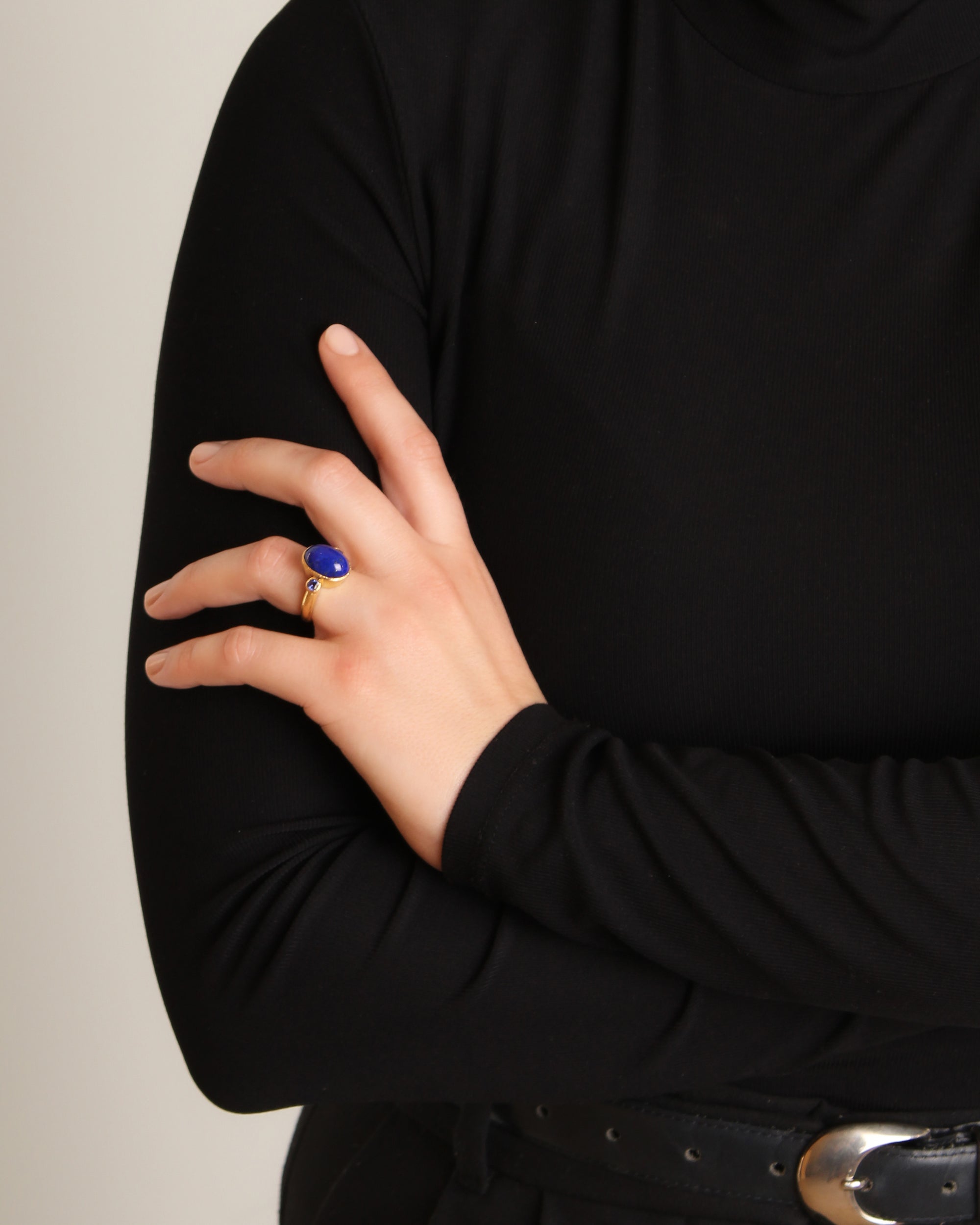 Lapis and Blue Sapphire Ring