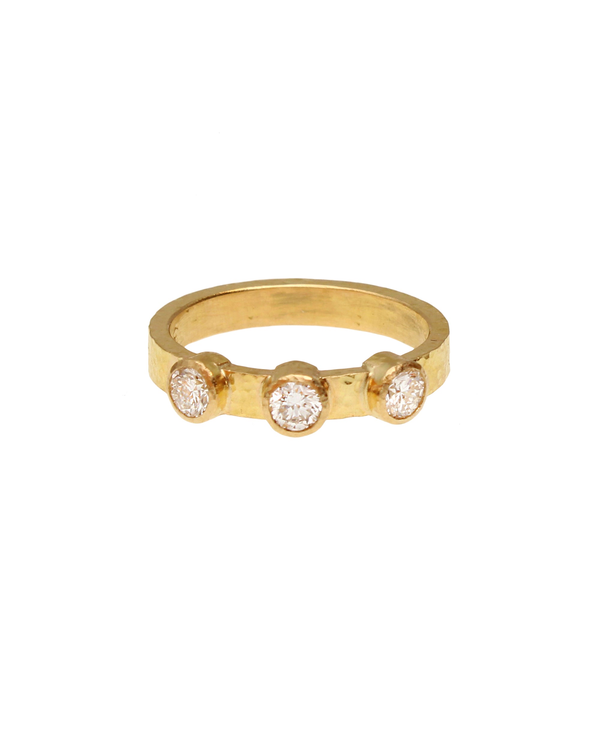 Diamond Flat Ribbon Stack Ring
