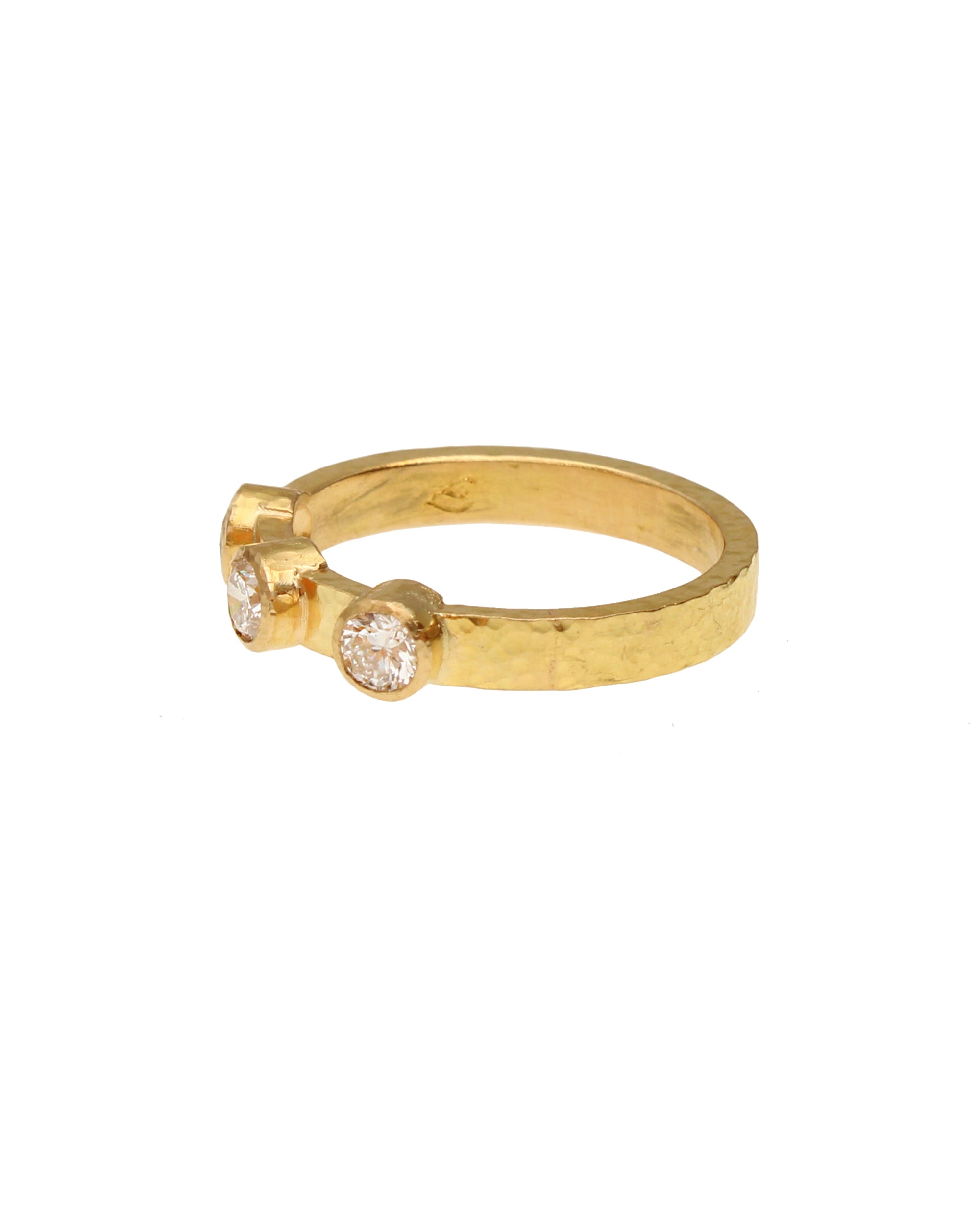 Diamond Flat Ribbon Stack Ring