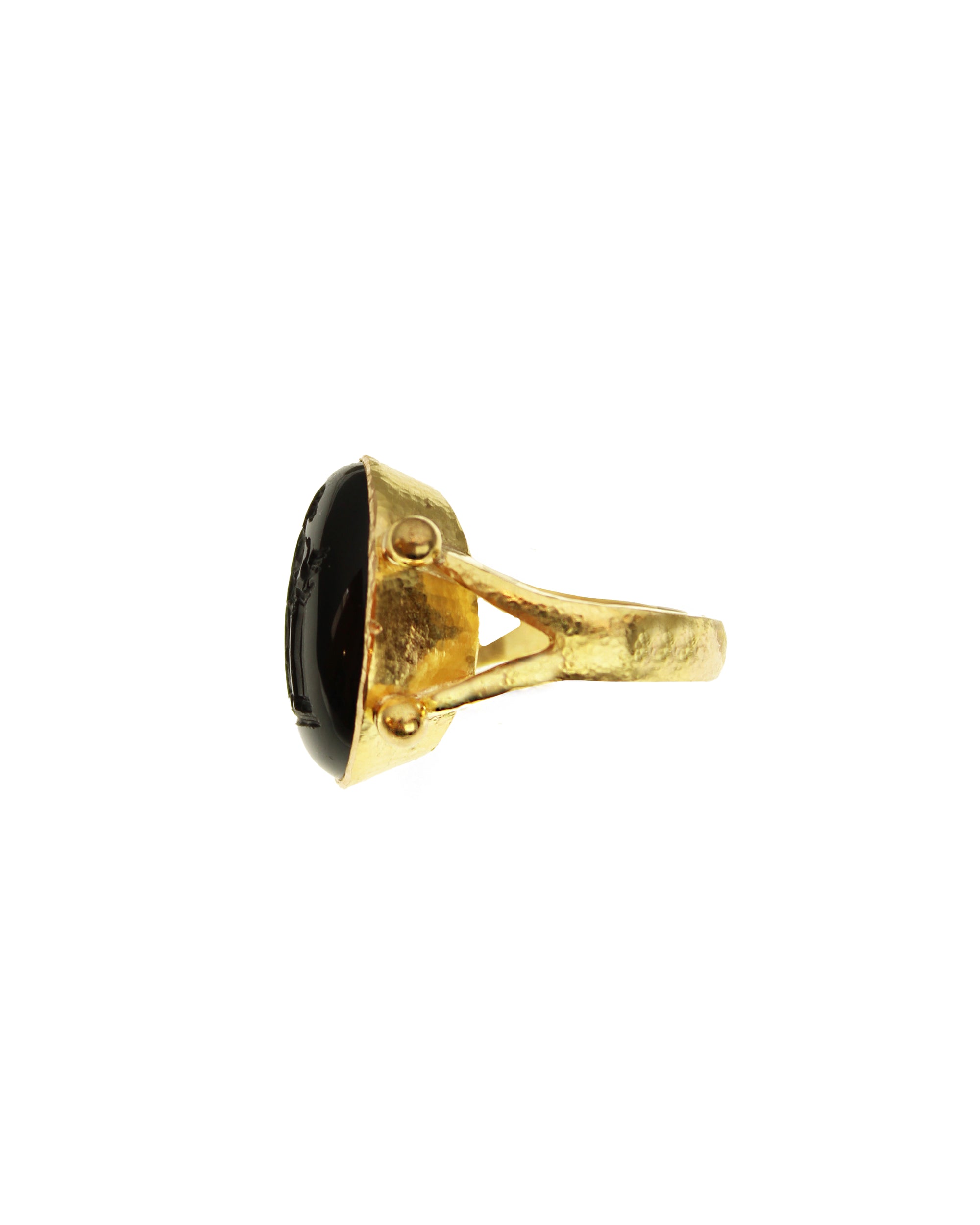 Onyx 'Goddess with Book' Ring