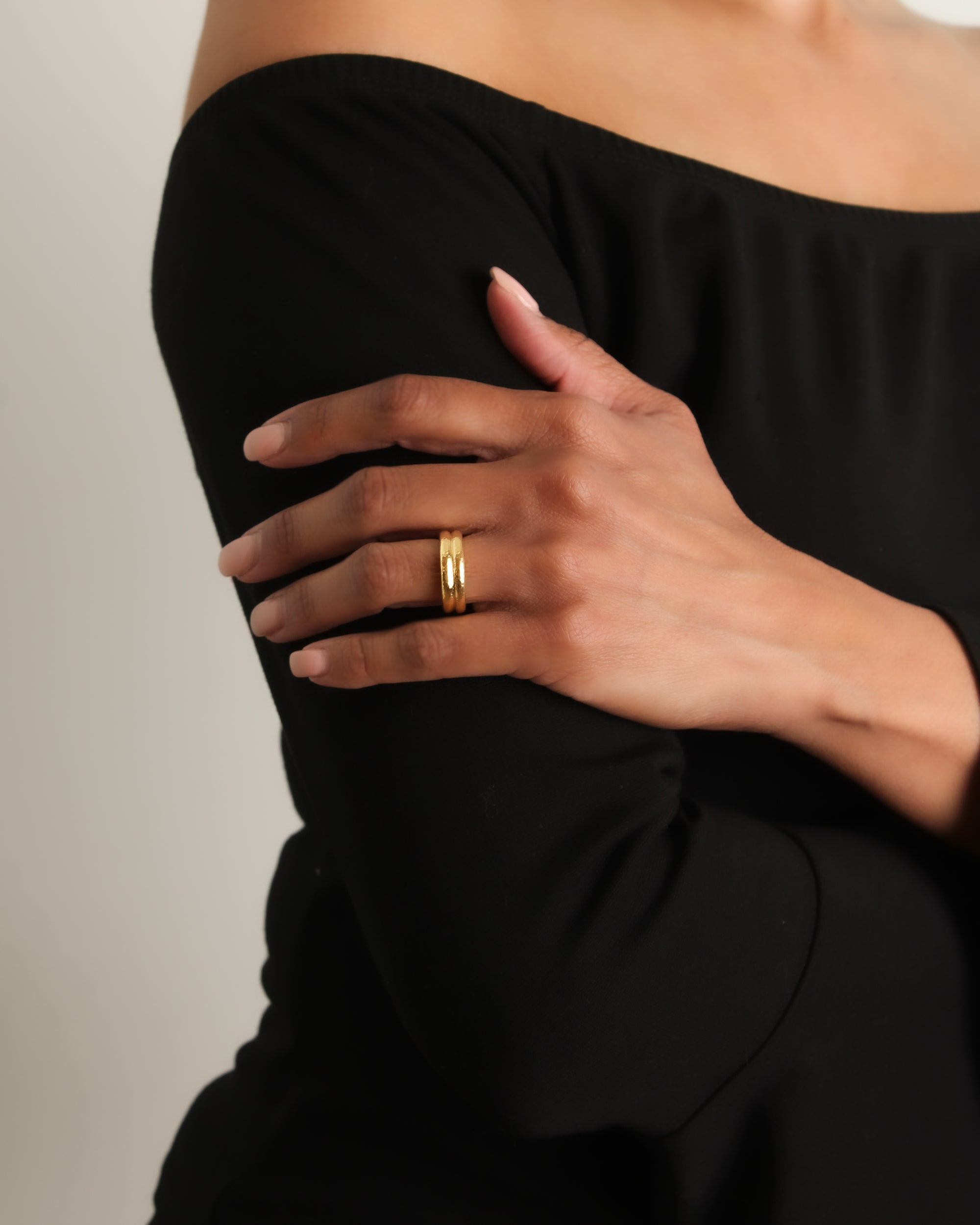 Double Band Gold Ring