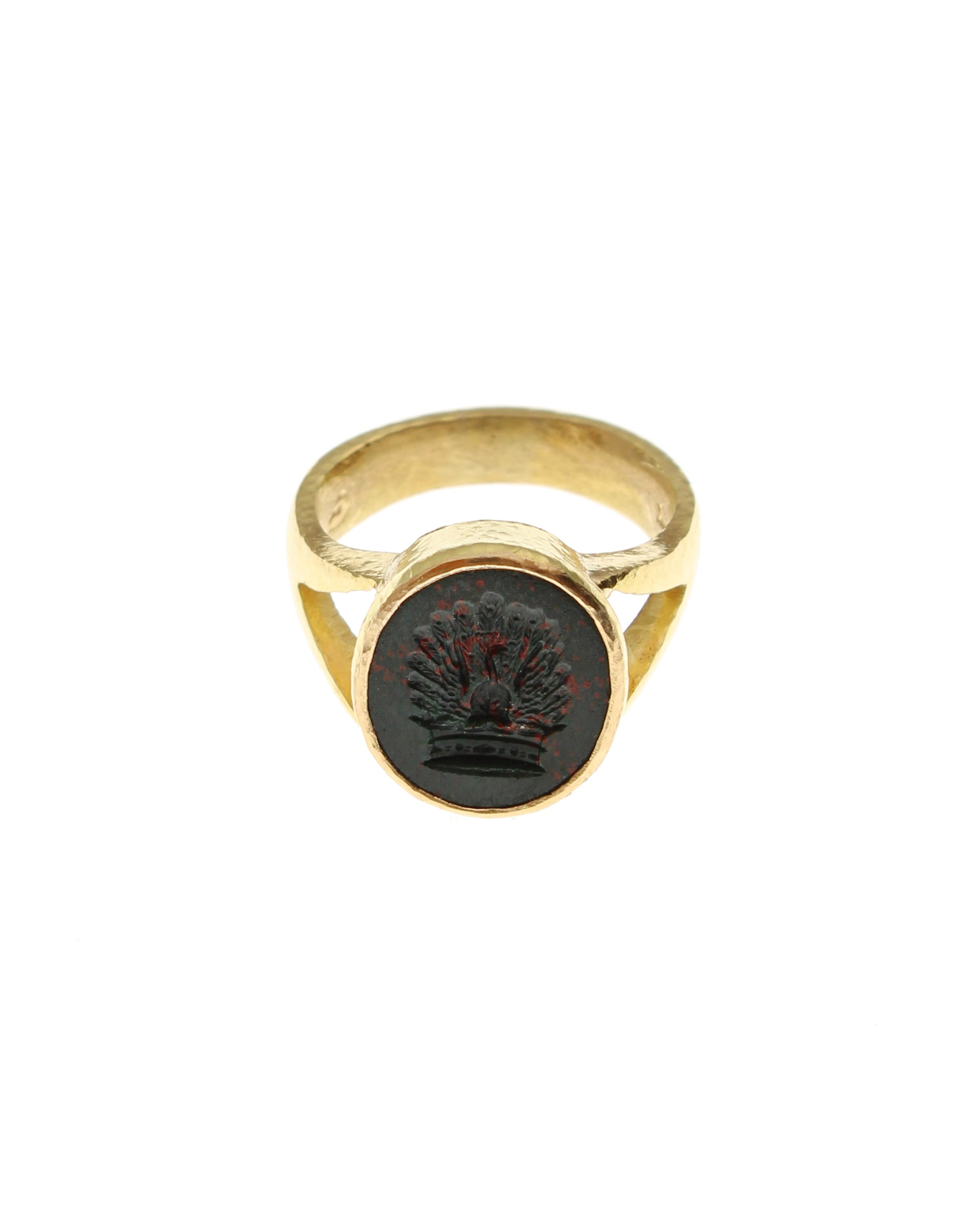 Antique 'Peacock' Bloodstone Ring