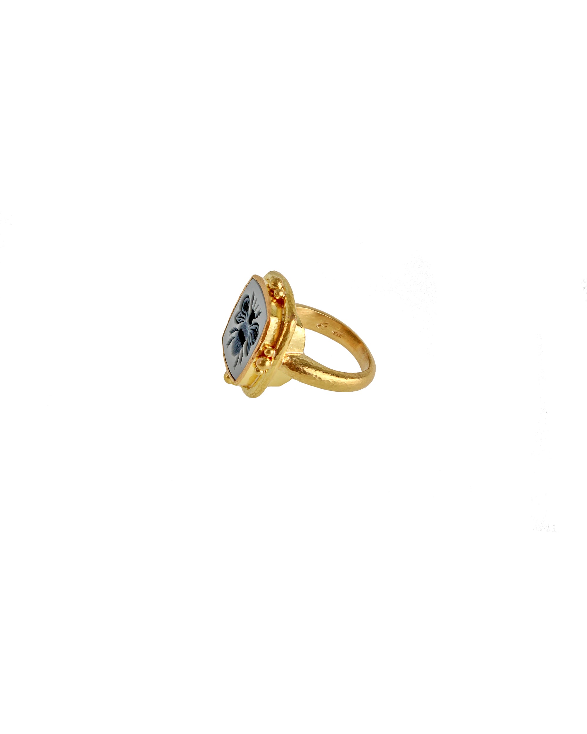 Banded Agate 'Bee' Ring