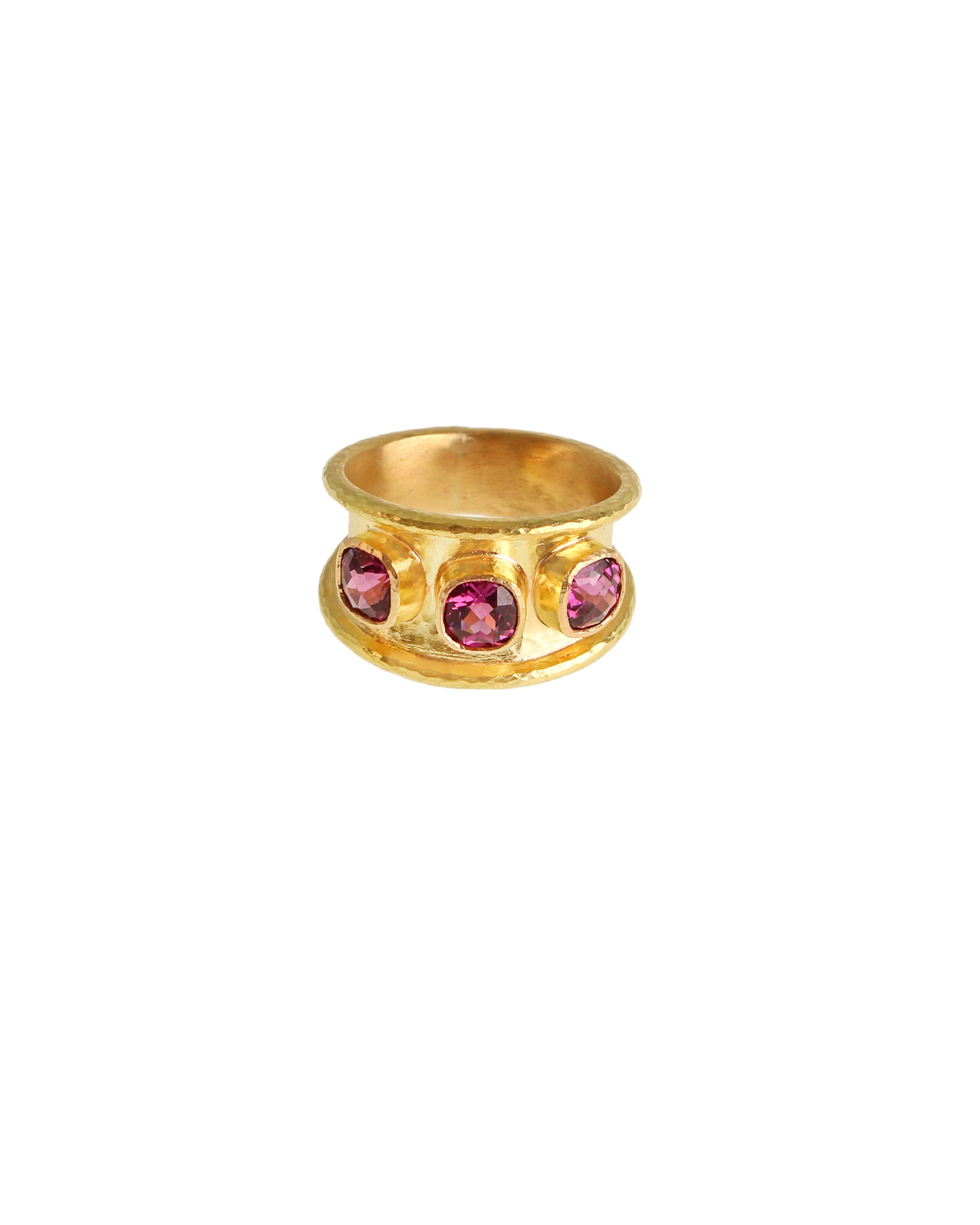 Rhodolite Tapered Cigar Band Ring
