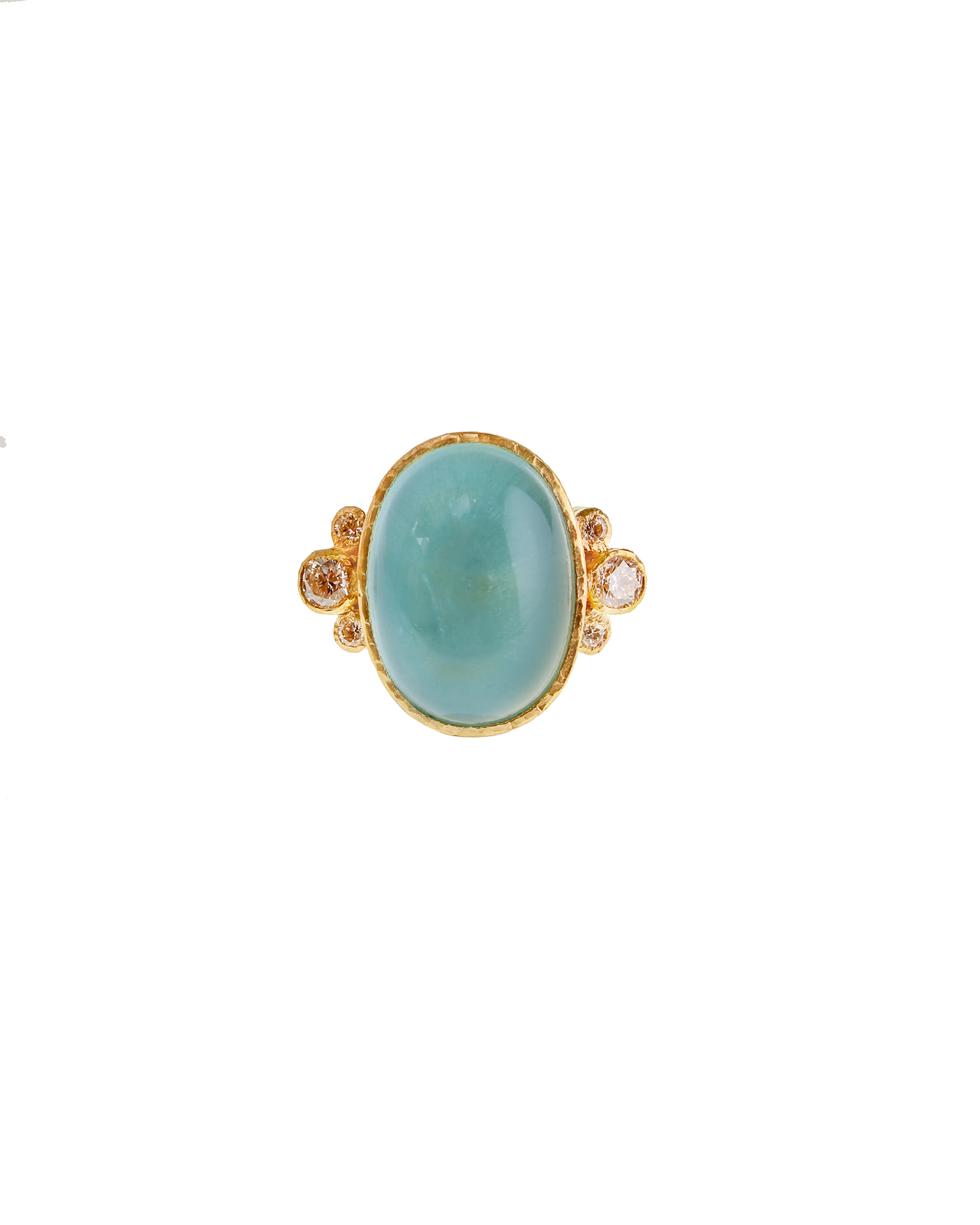 Aquamarine and Diamond Ring