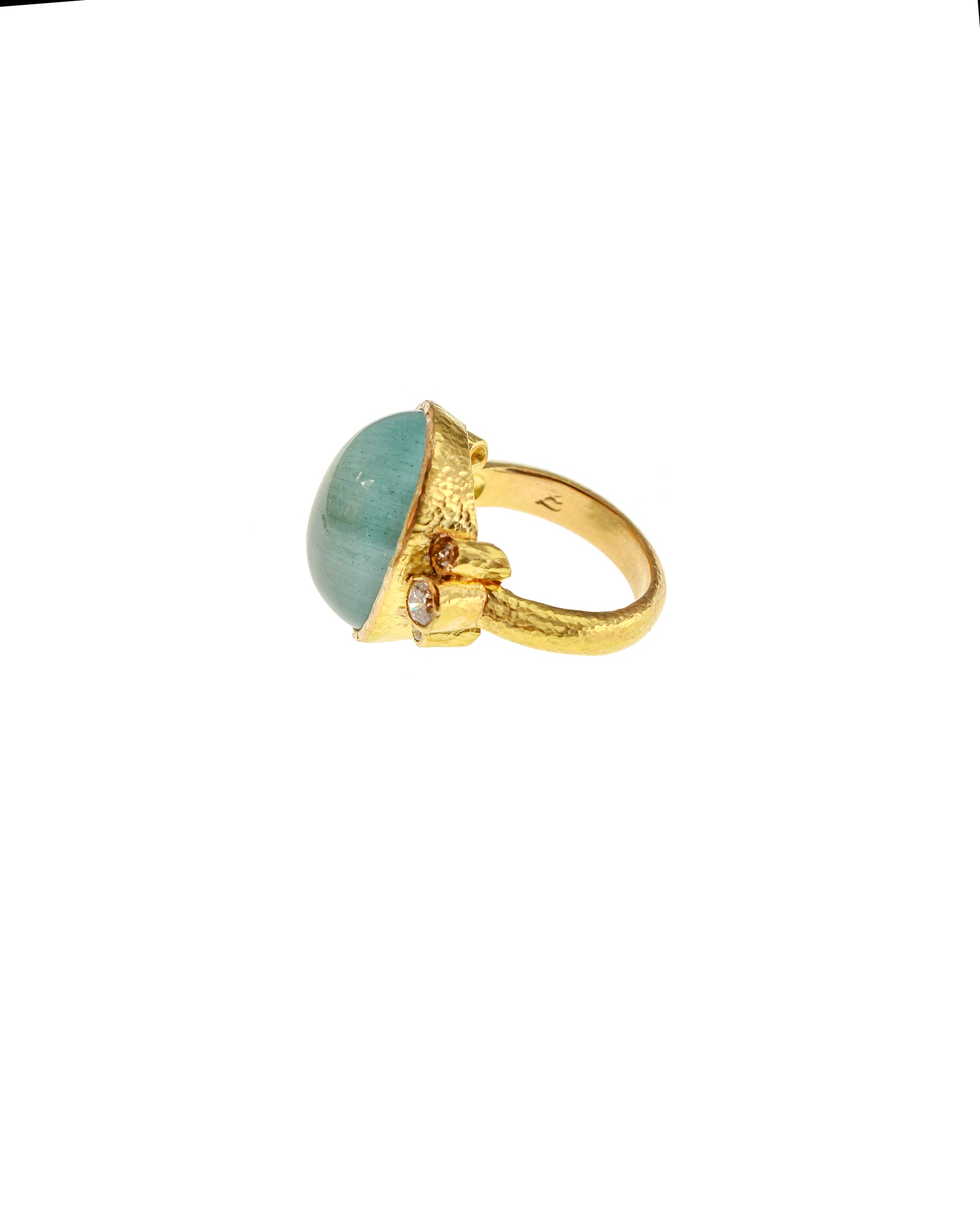Aquamarine and Diamond Ring