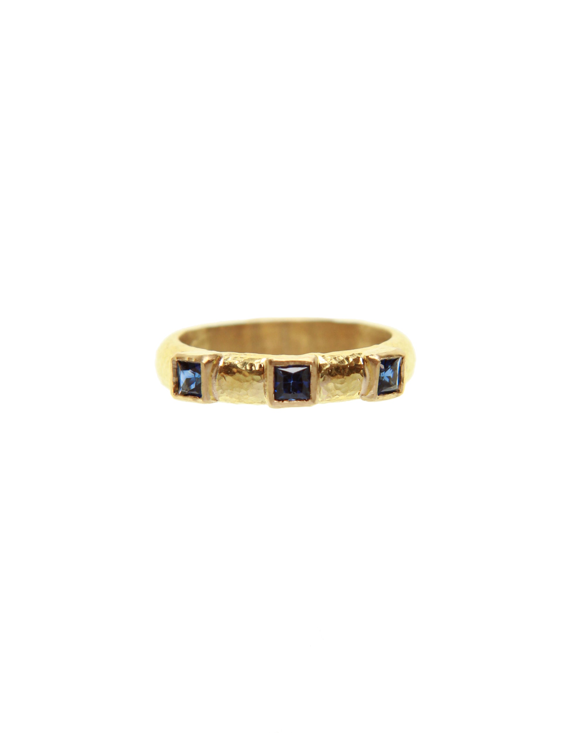 Blue Sapphire Square Stack Ring