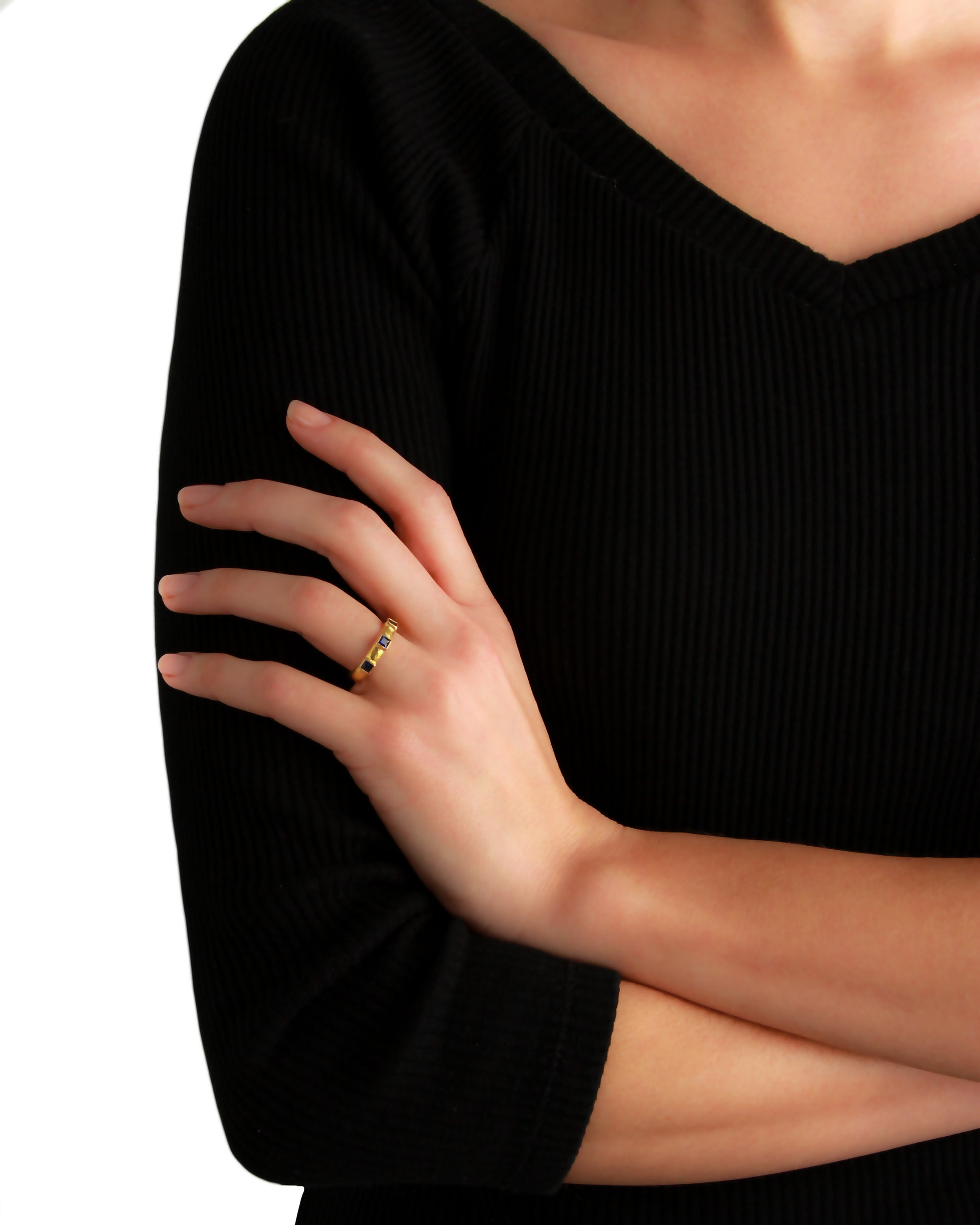 Ruby Square Stack Ring