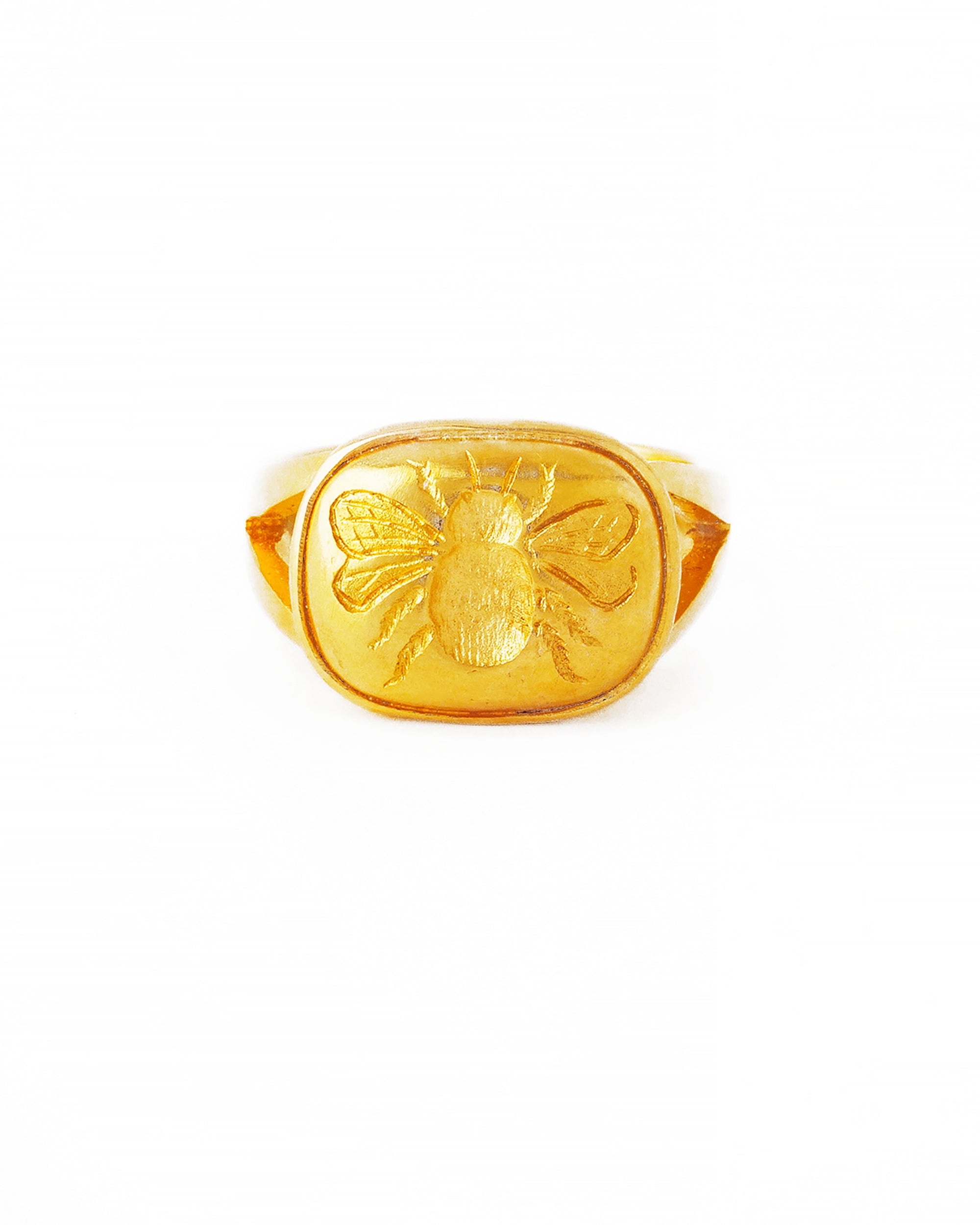 Gold 'Fat Bee' Ring with Split Shank