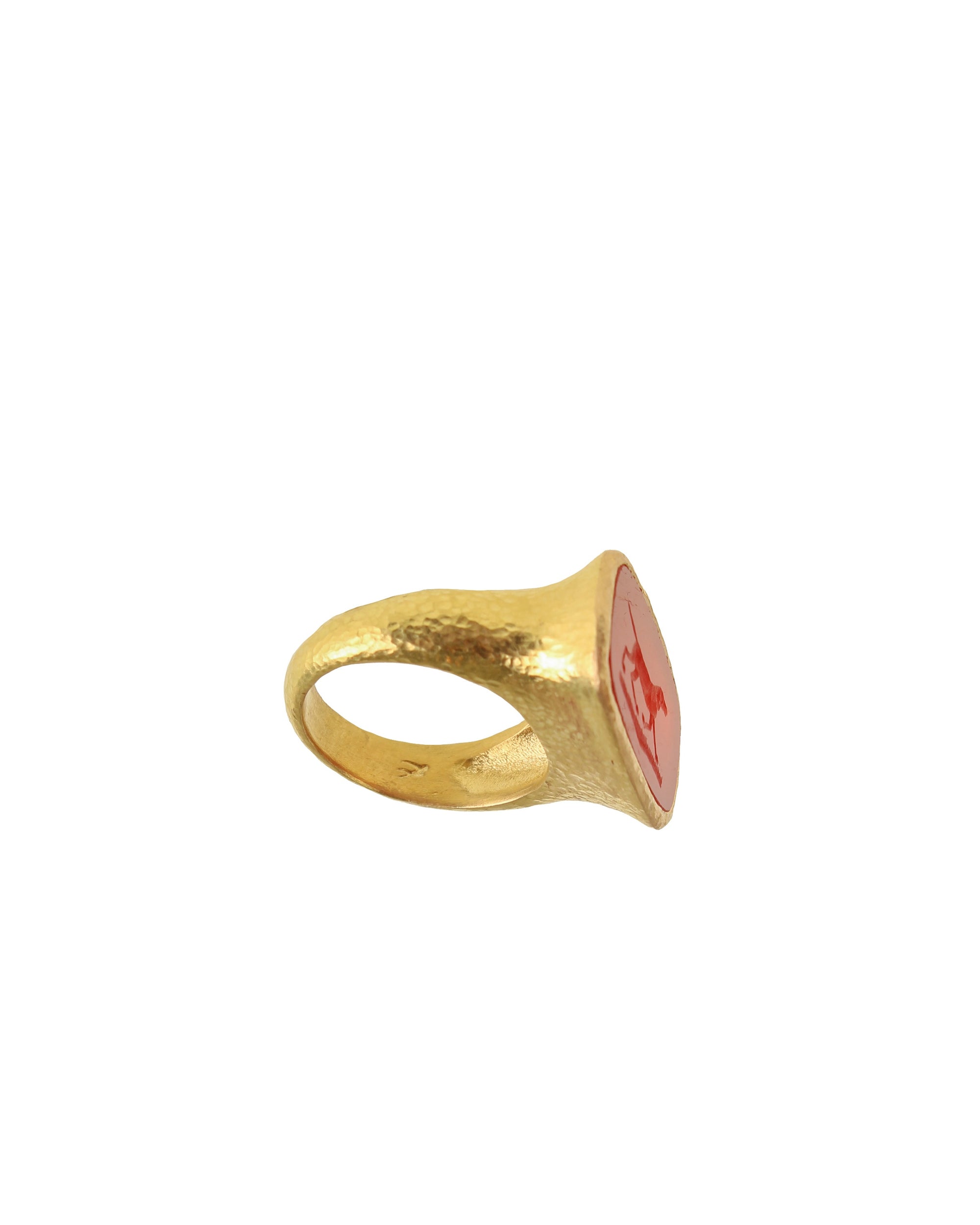 Carnelian 'Pointing Dog' Ring