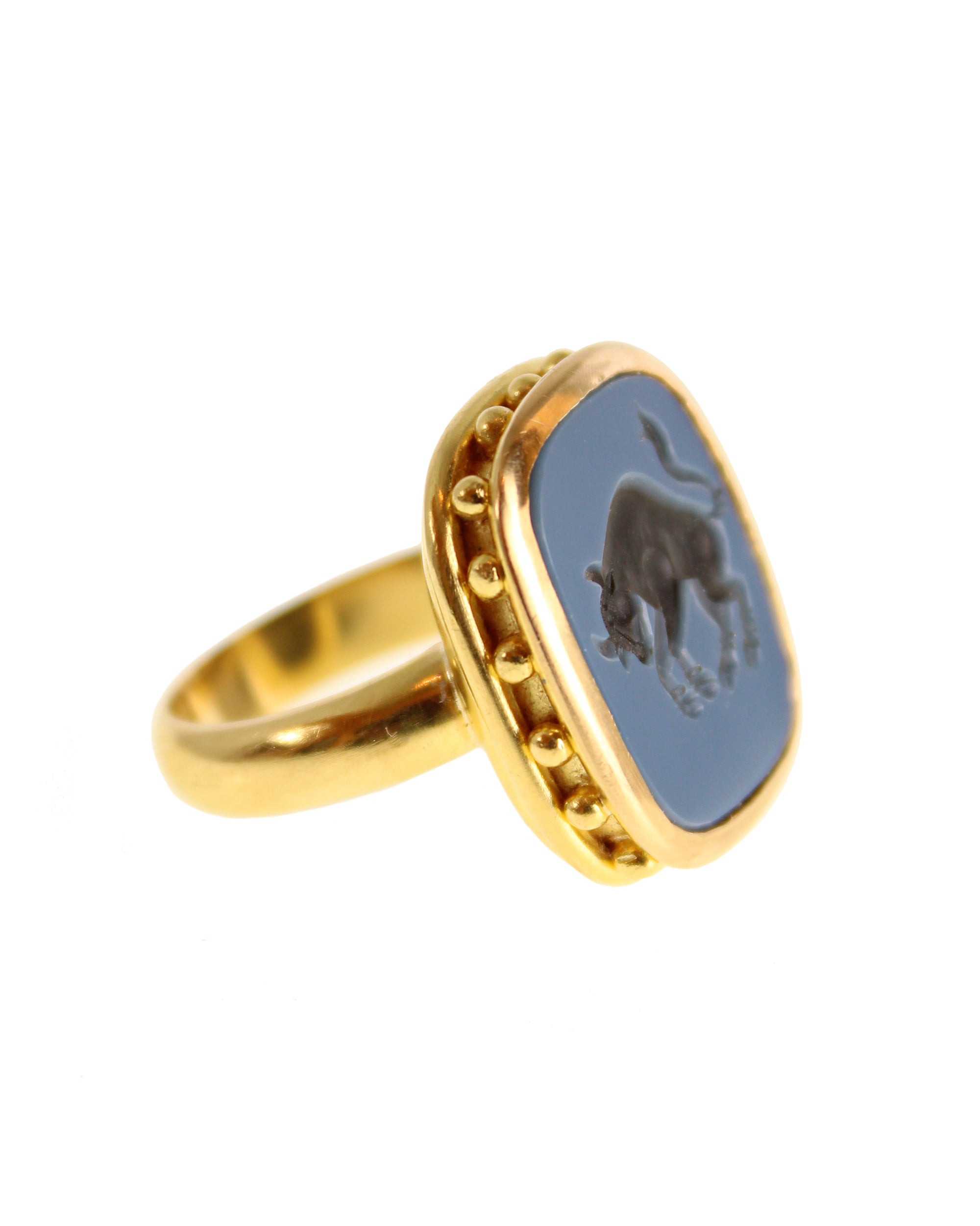 Banded Agate Zodiac 'Taurus' Ring
