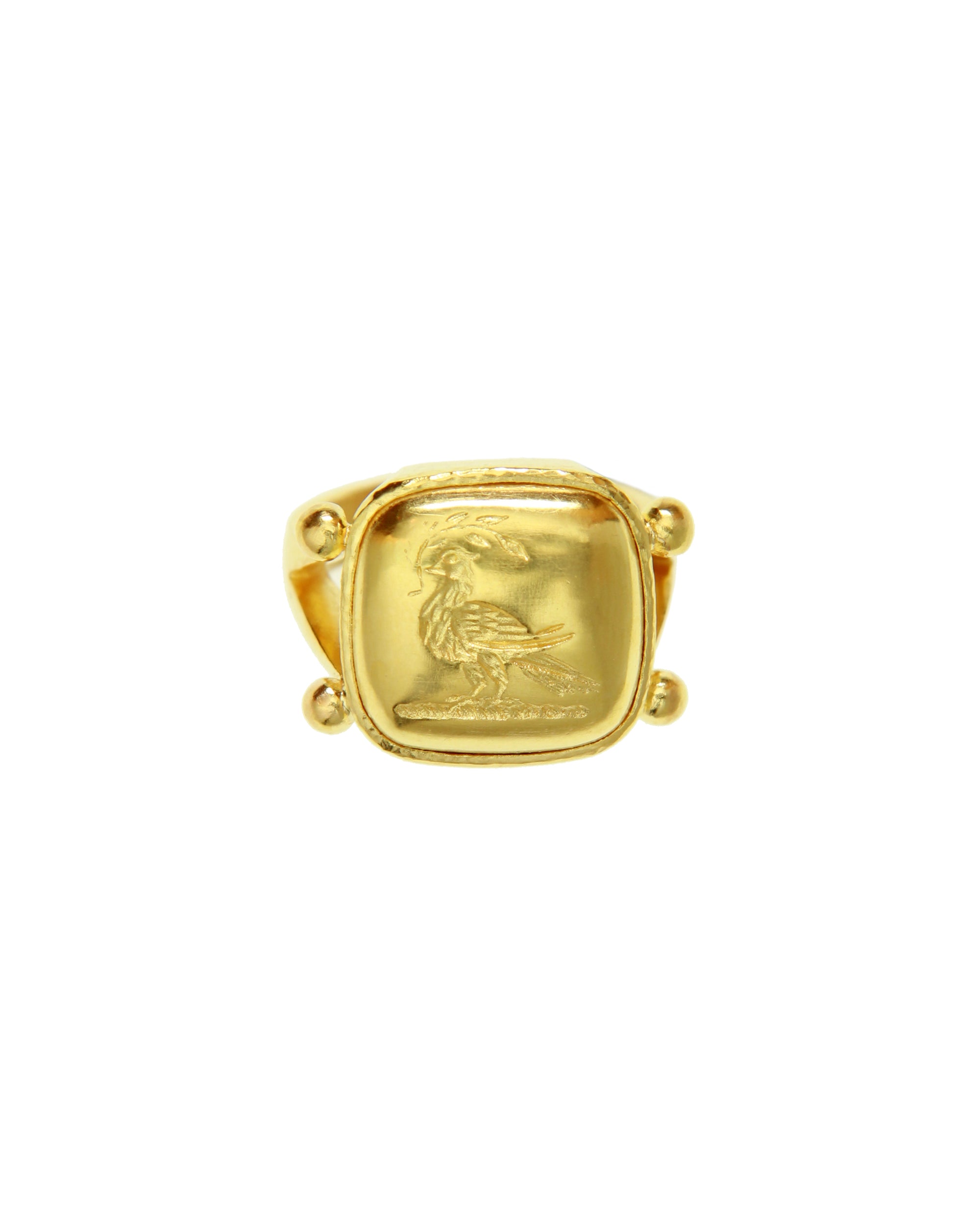 Gold 'Dove with Branch' Ring
