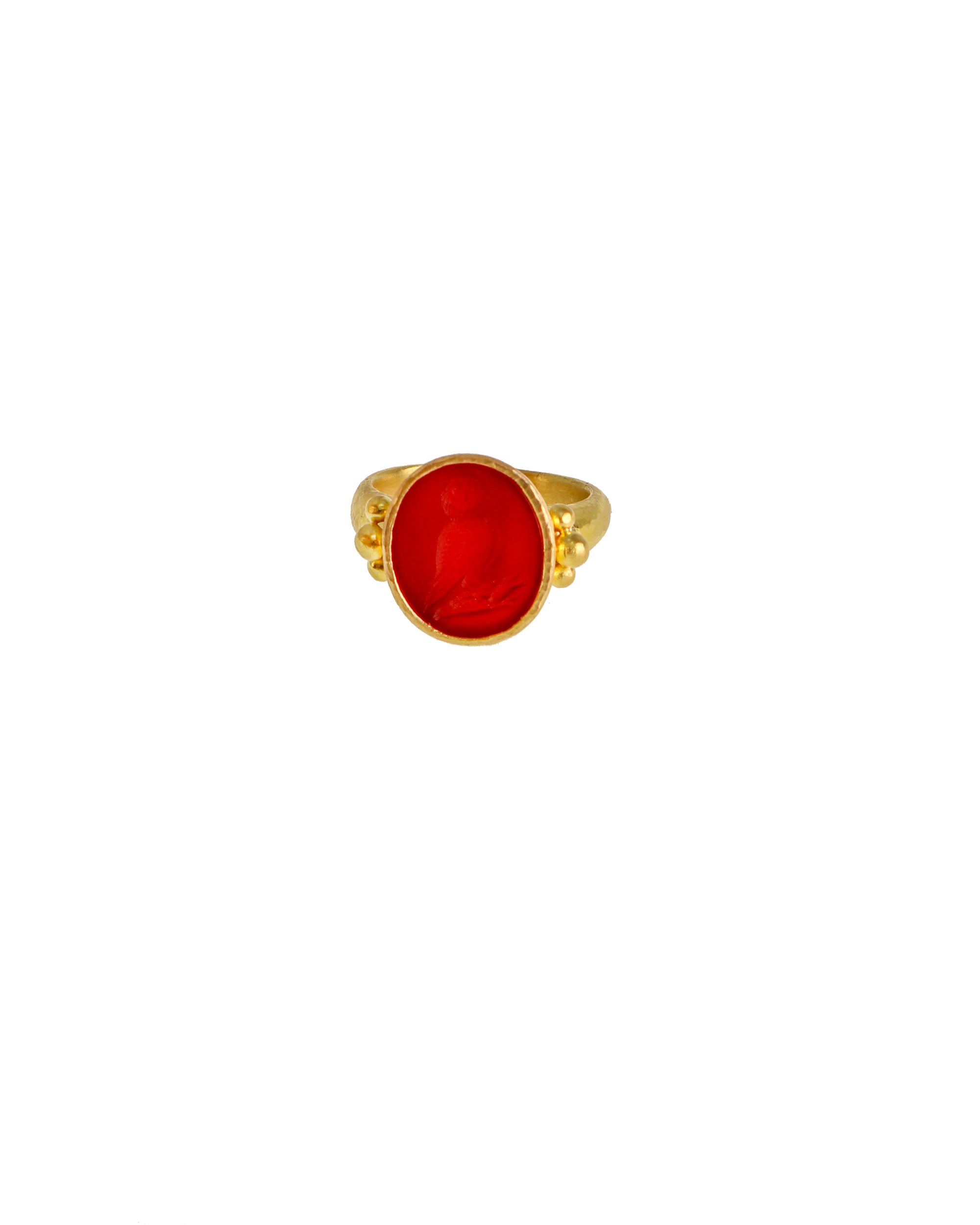 Carnelian 'Owl' Ring