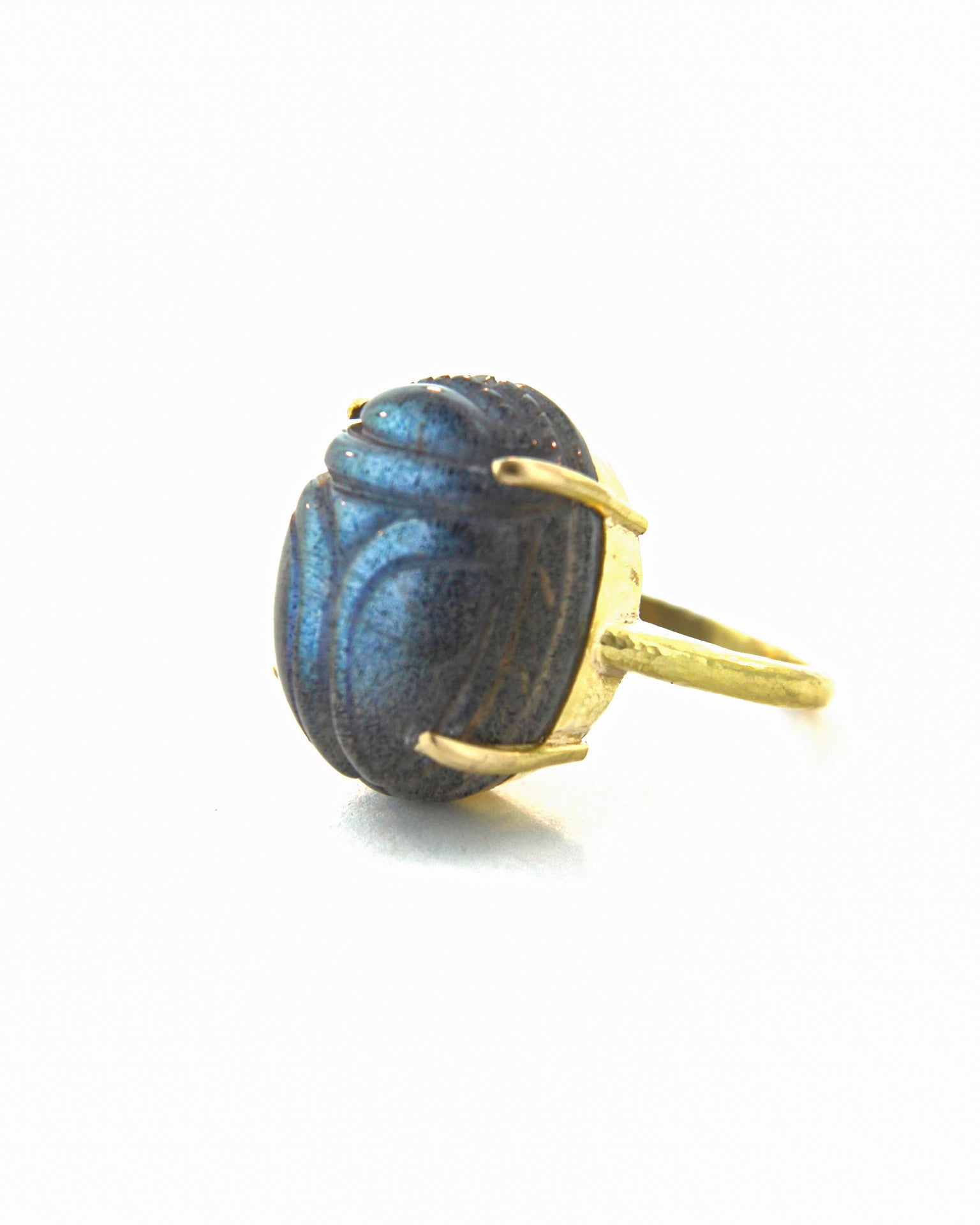 Labradorite Scarab Ring