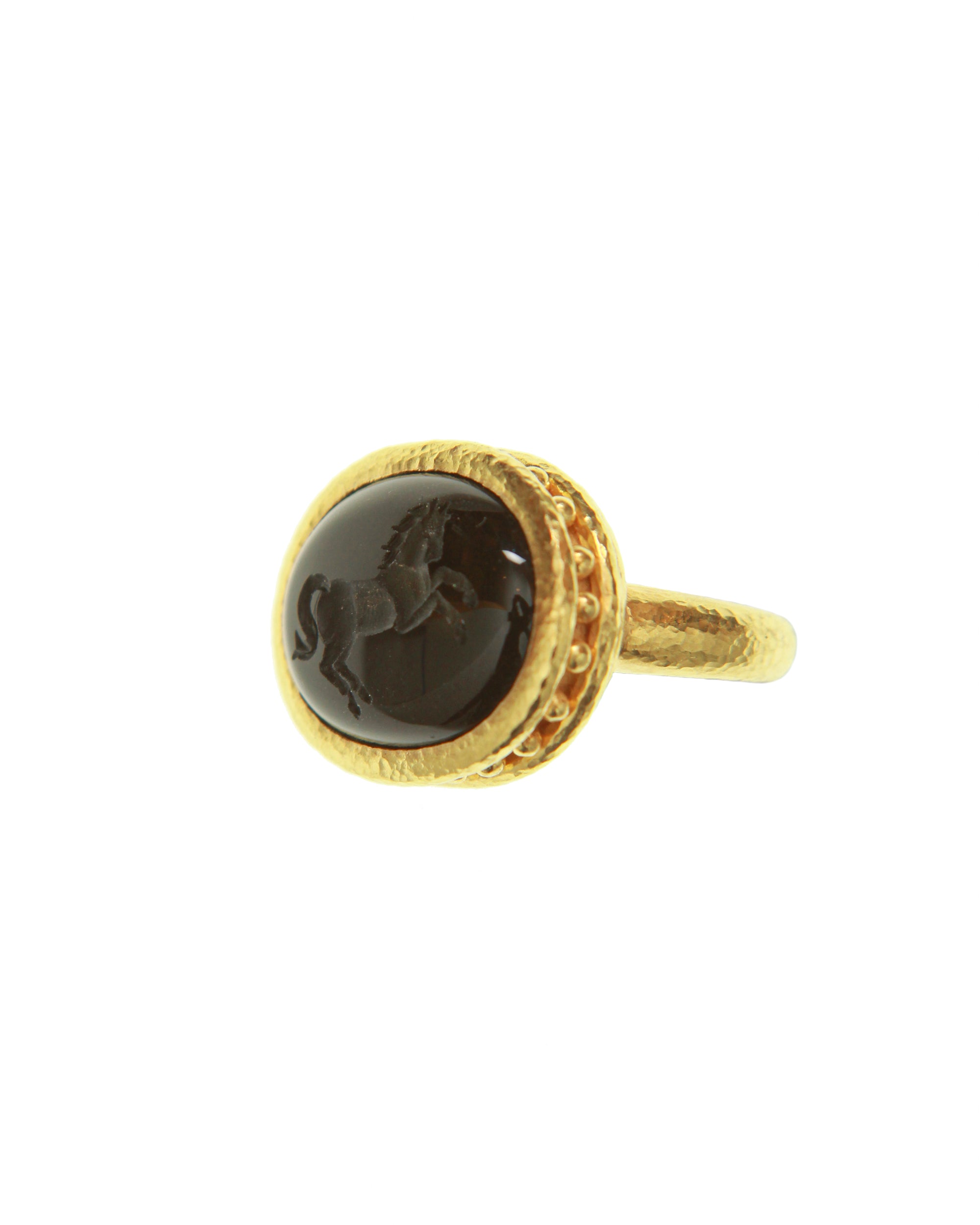 Onyx 'Rearing Horse' Ring