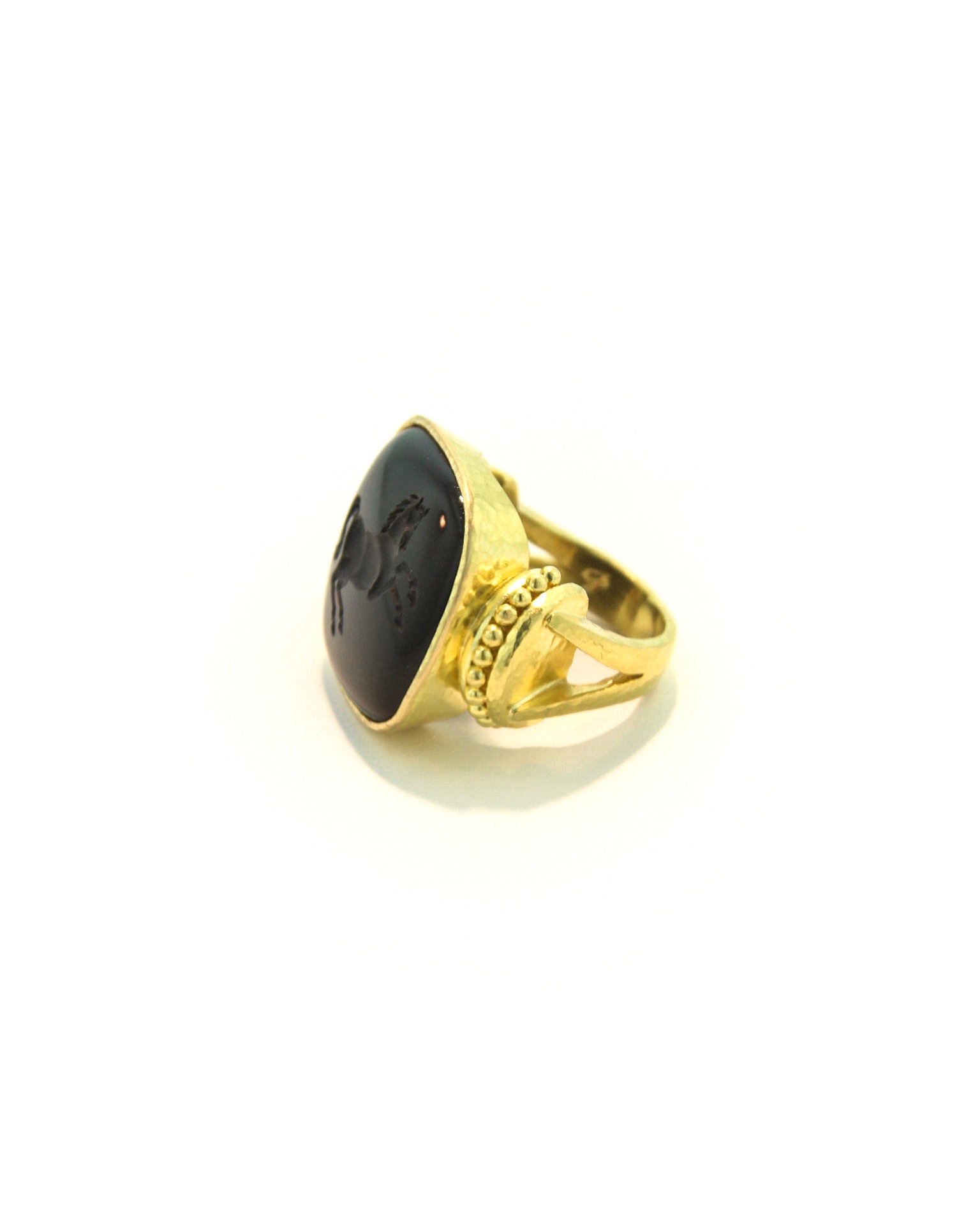 Onyx 'Rearing Horse' Ring