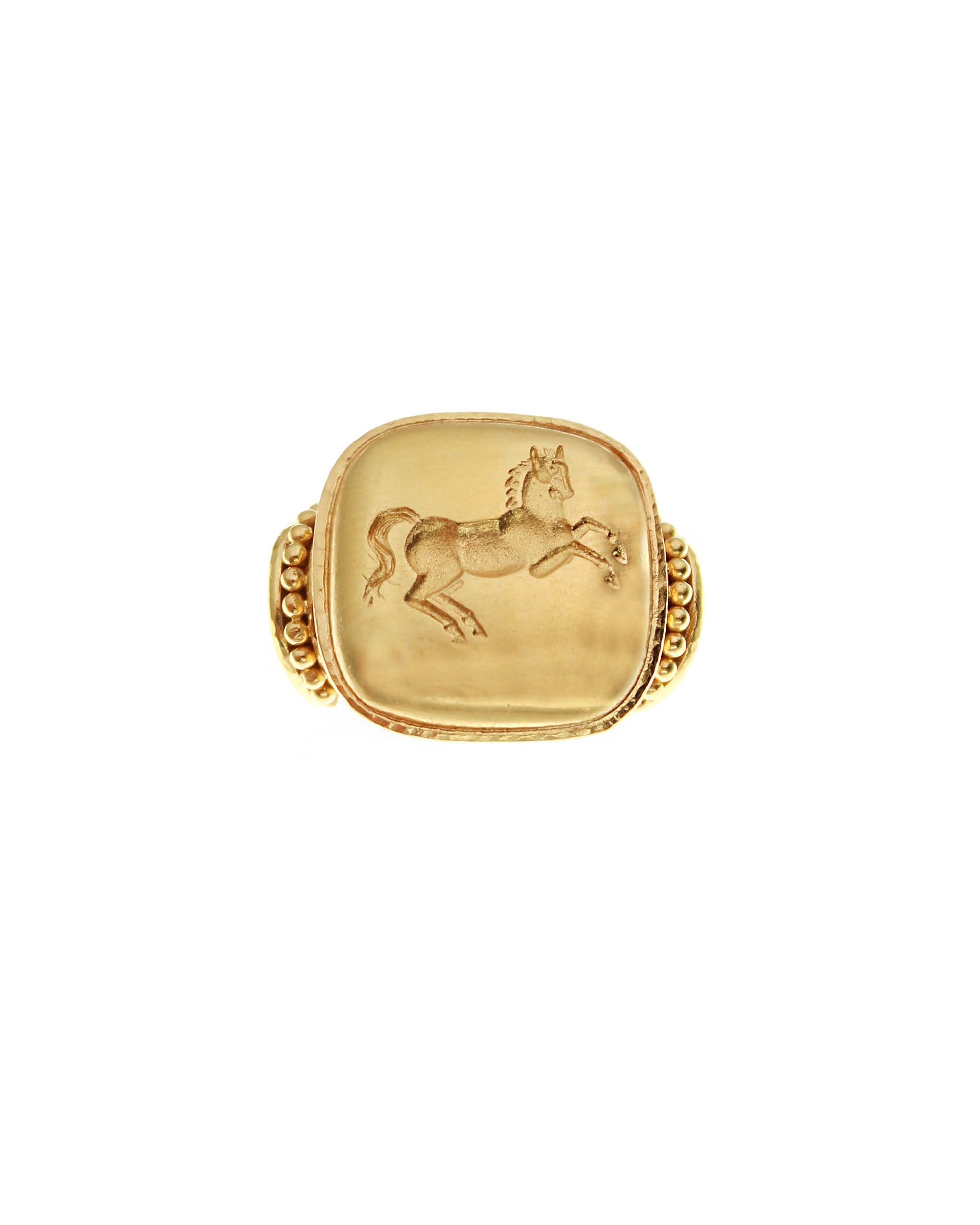 Gold 'Rearing Horse' Ring