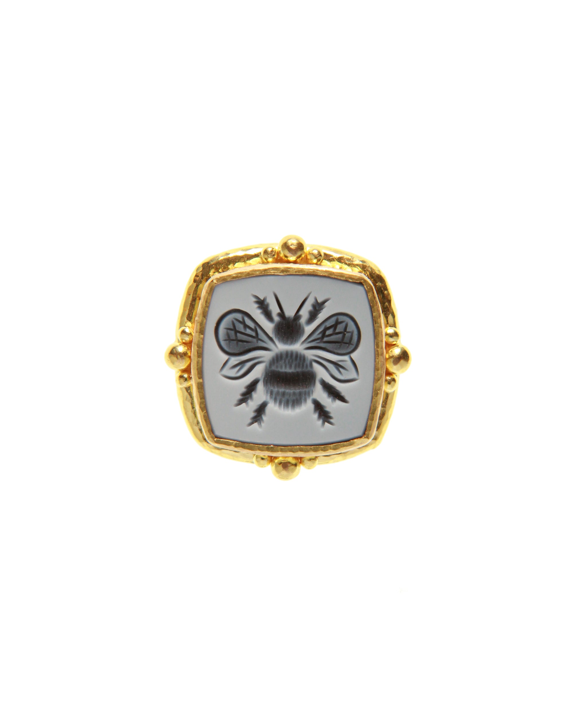 Banded Agate 'Bee' Ring