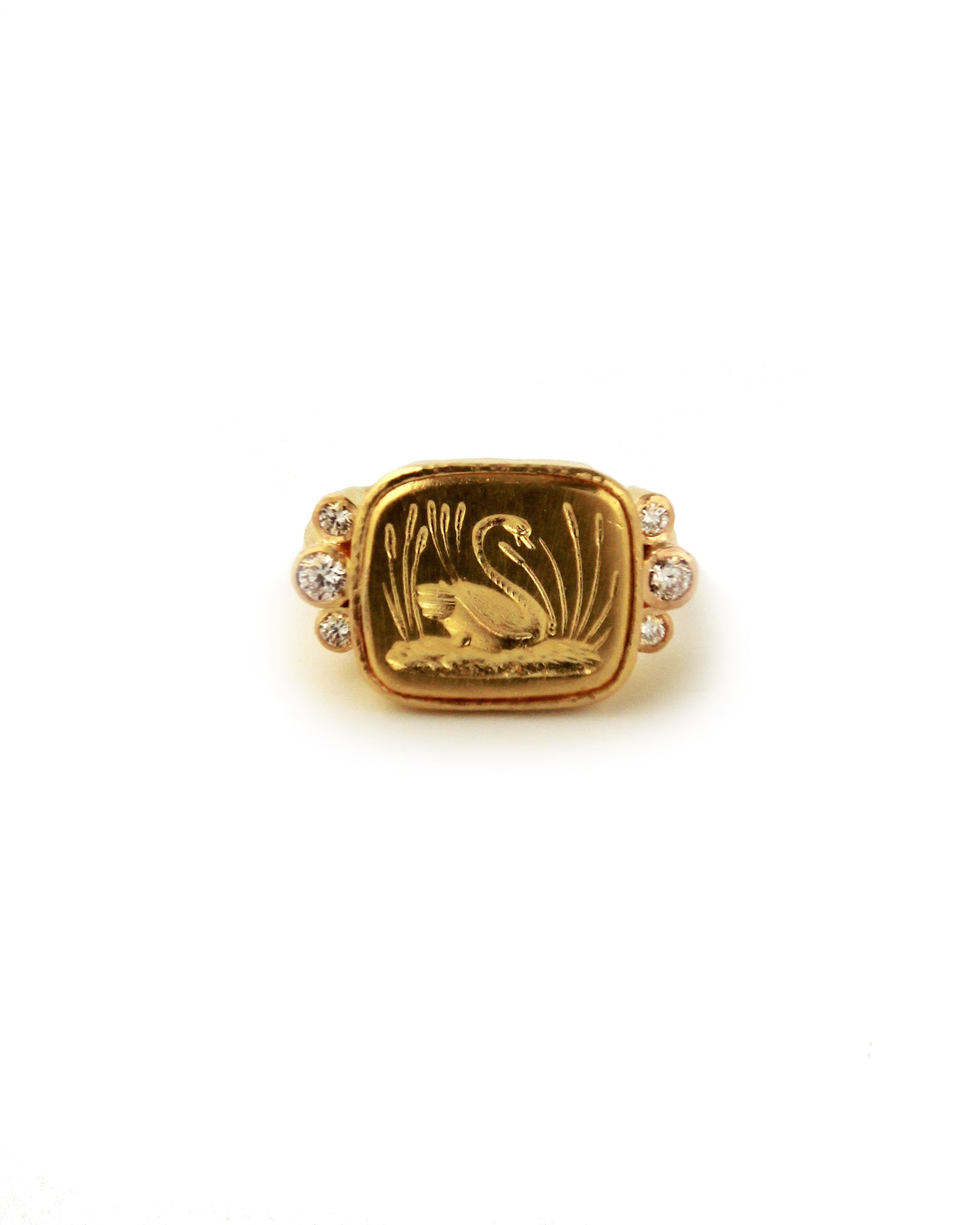 Gold and Diamond 'Swan' Ring